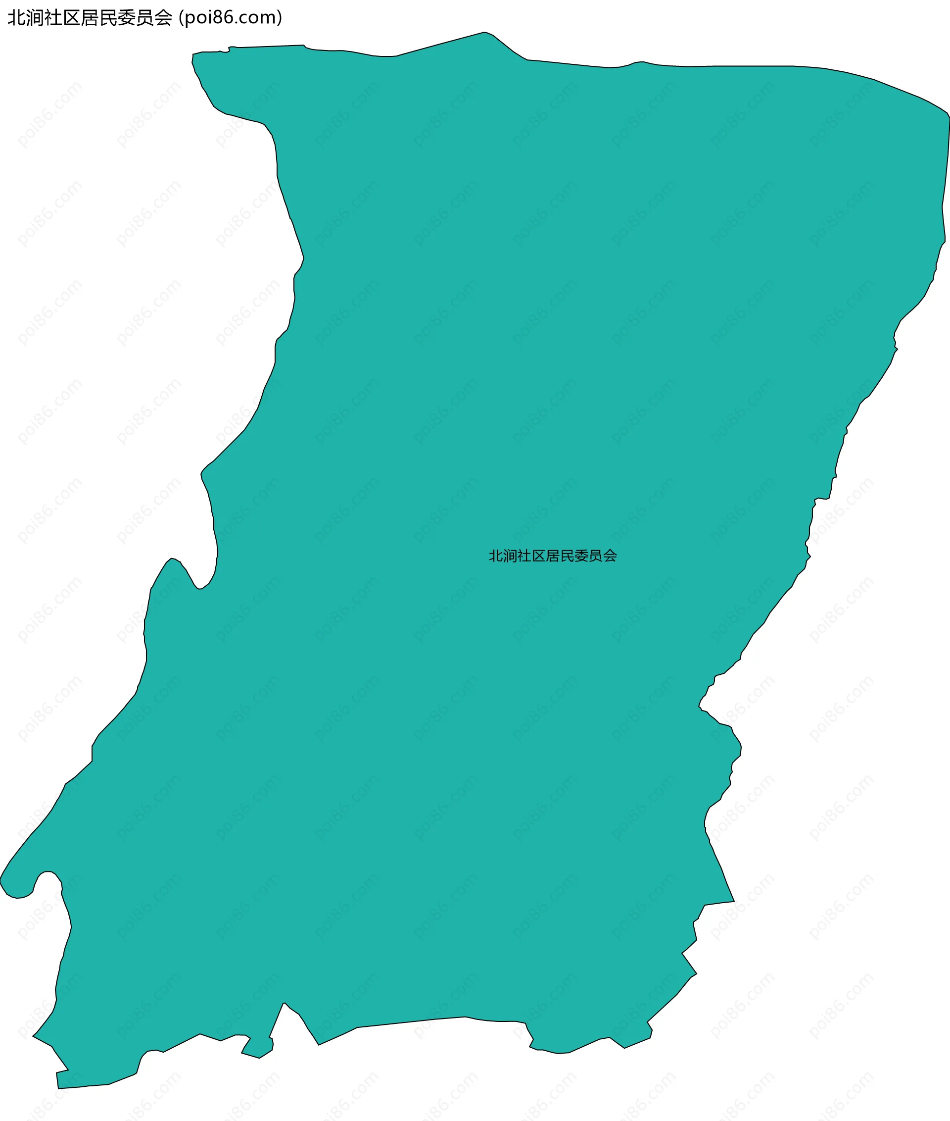 北涧社区居民委员会边界地图