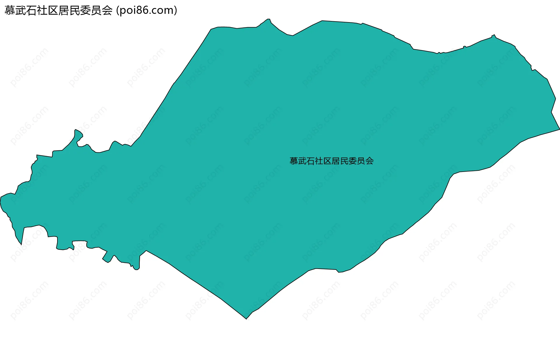 慕武石社区居民委员会边界地图
