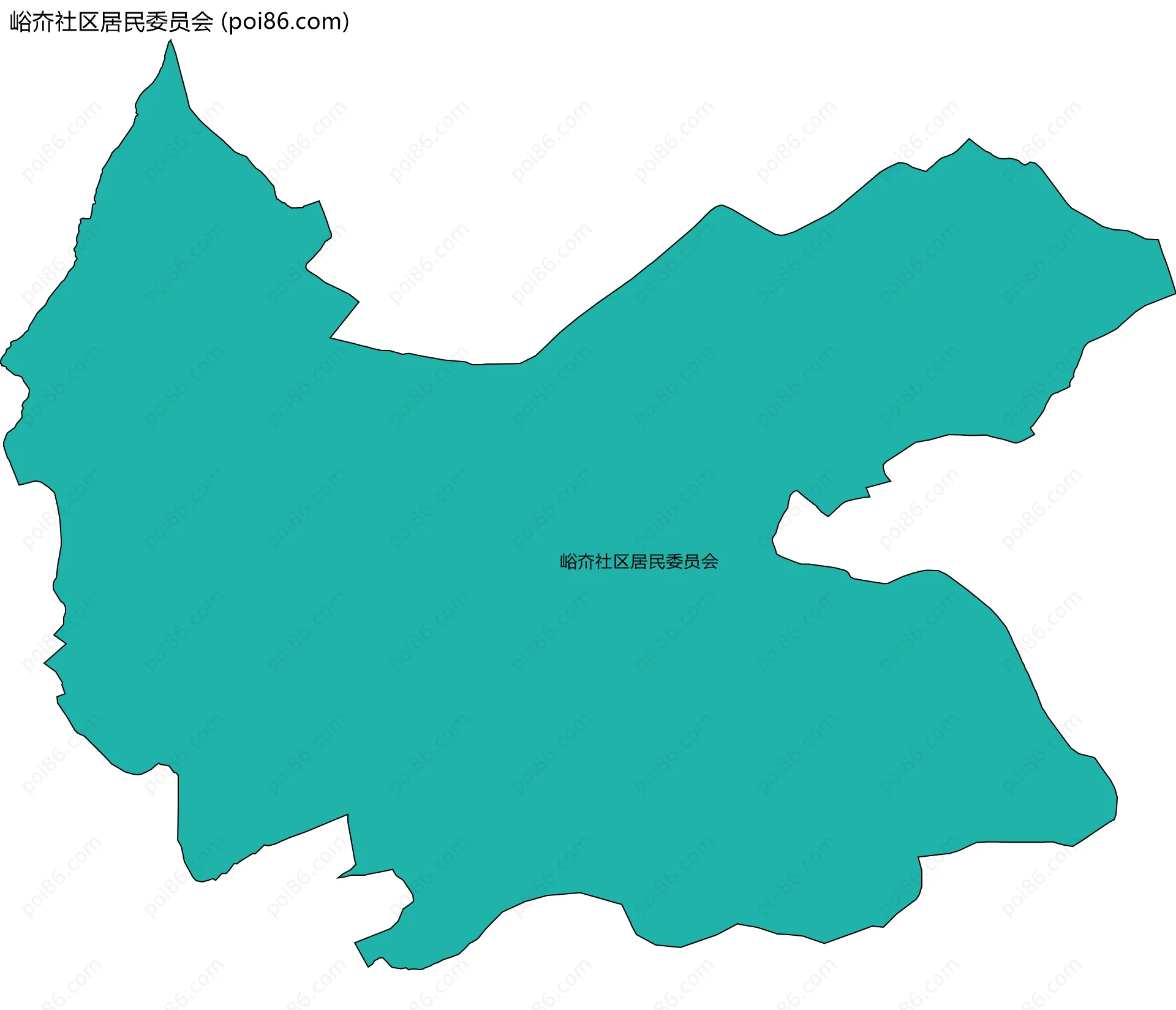 峪夼社区居民委员会边界地图