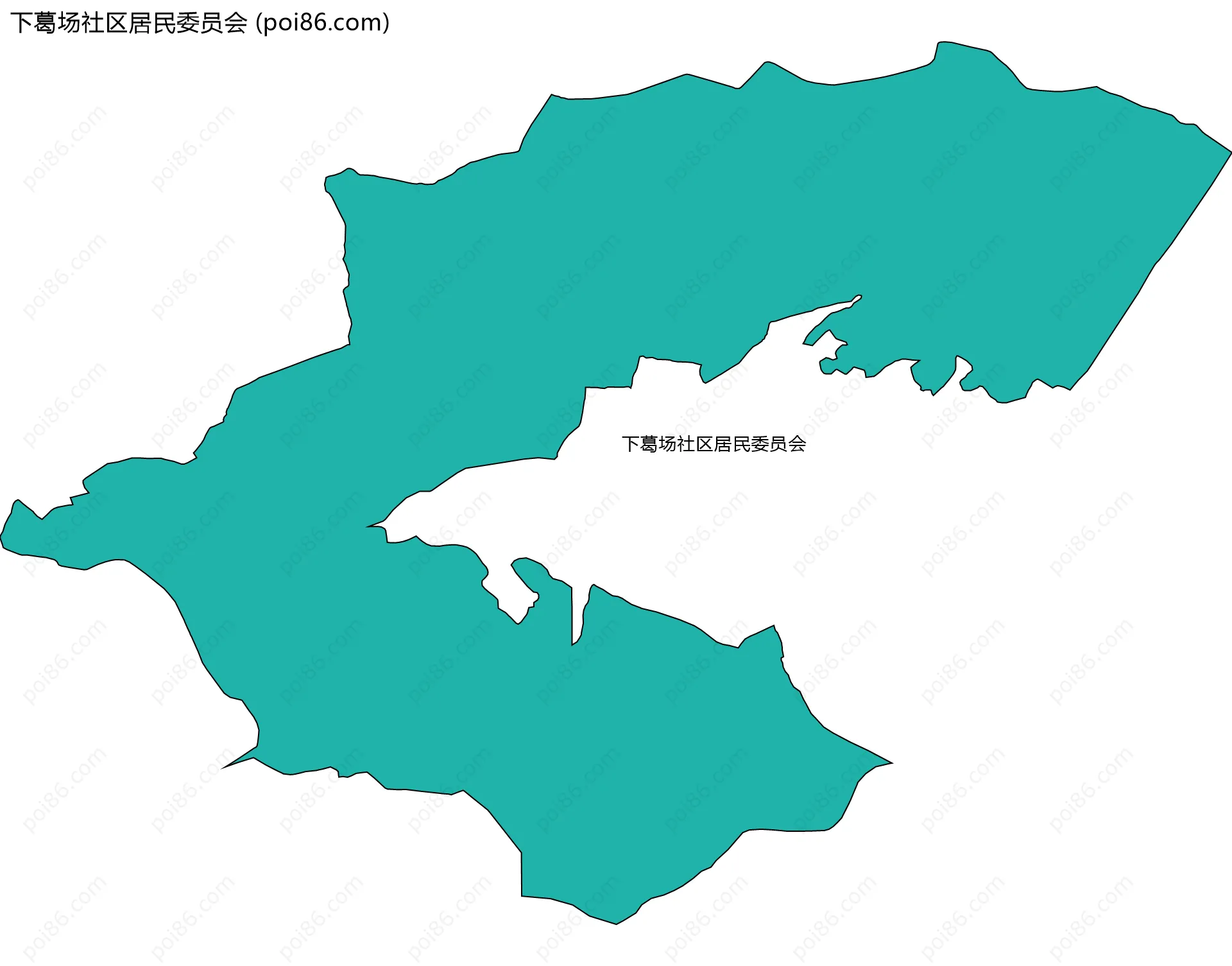 下葛场社区居民委员会边界地图