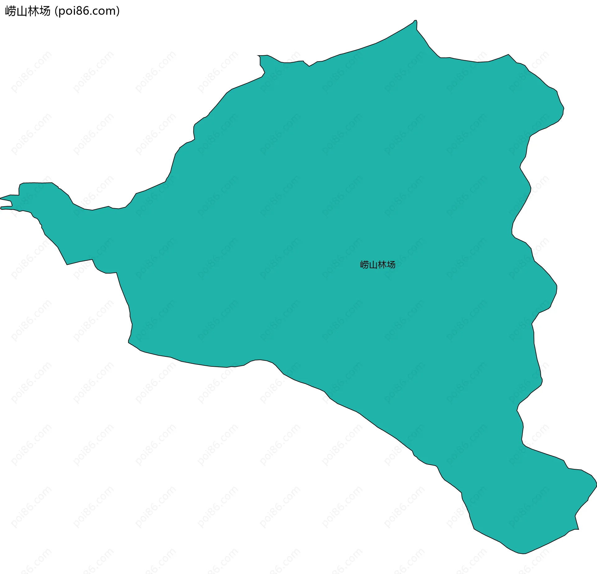 崂山林场边界地图