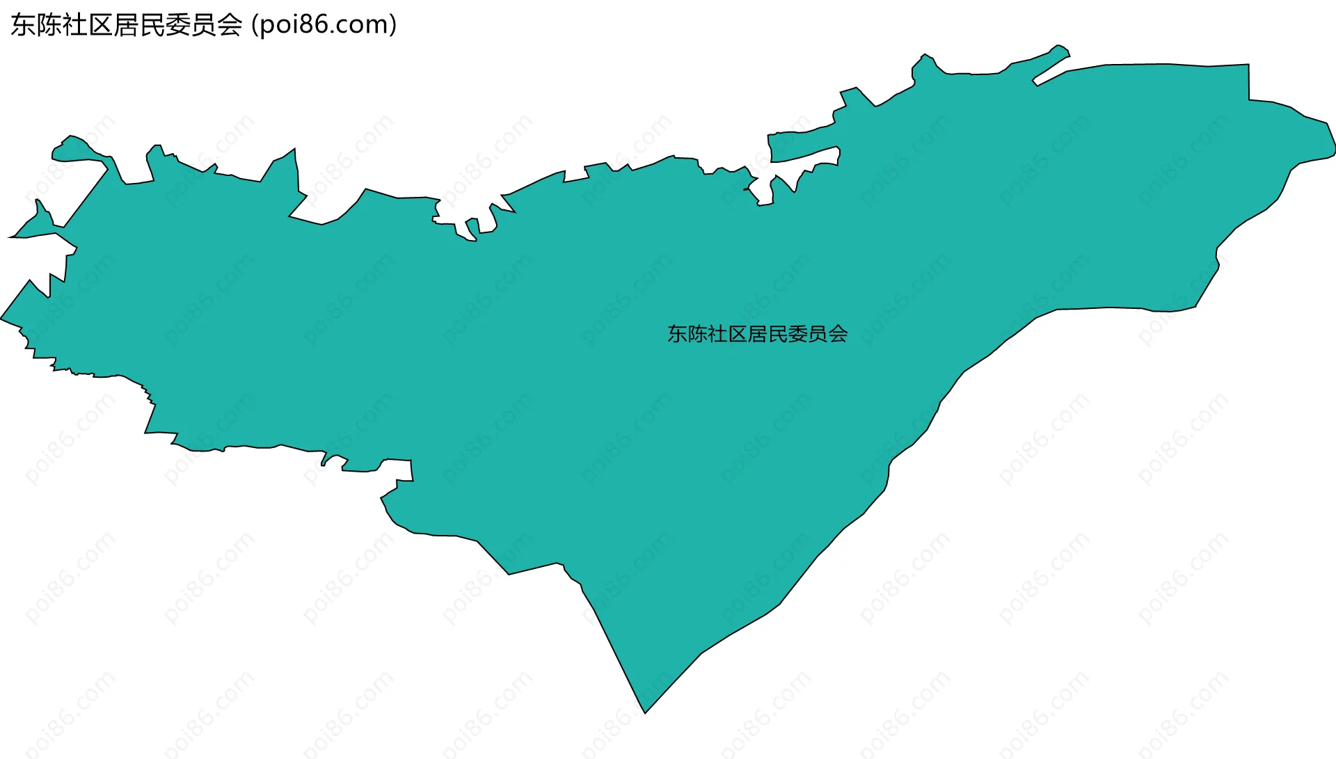 东陈社区居民委员会边界地图