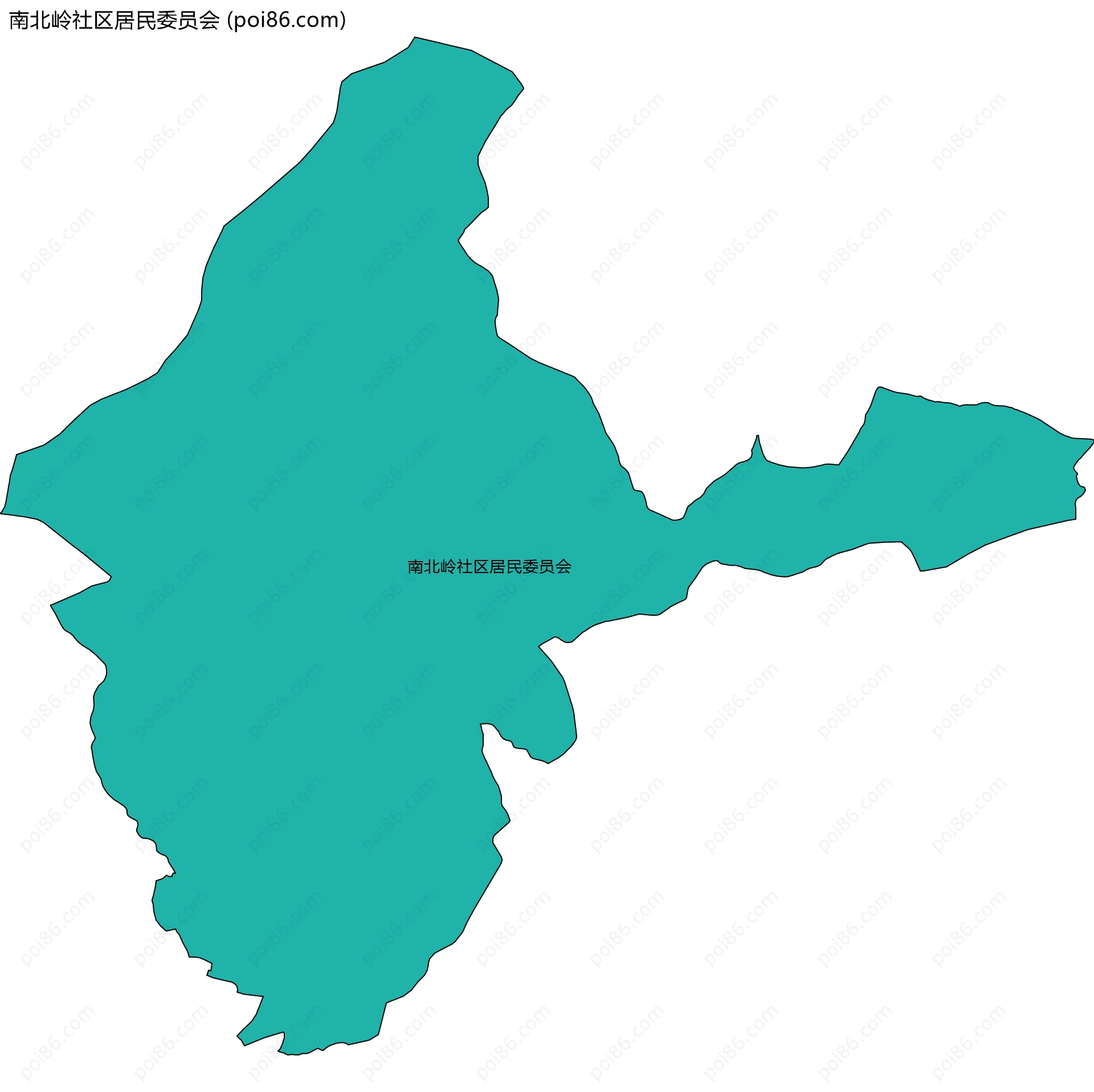 南北岭社区居民委员会边界地图