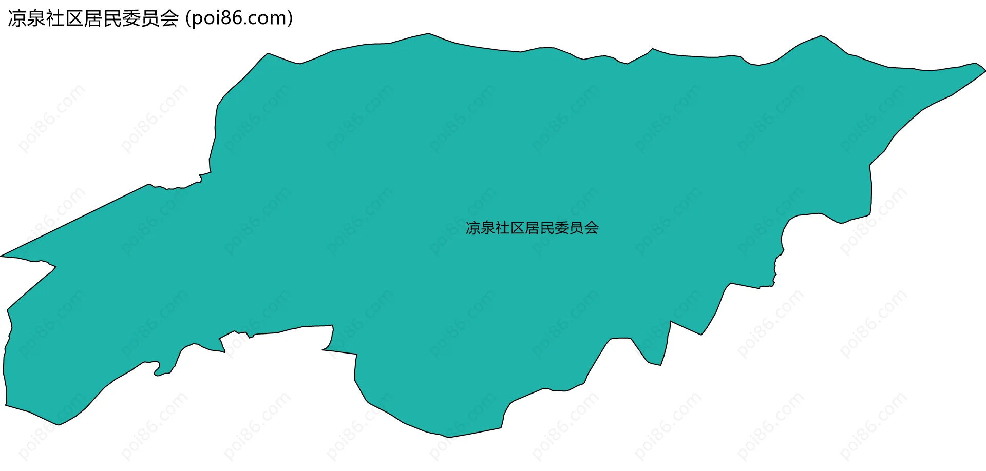 凉泉社区居民委员会边界地图