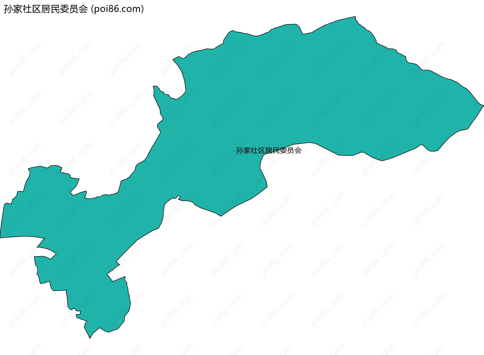 孙家社区居民委员会边界地图
