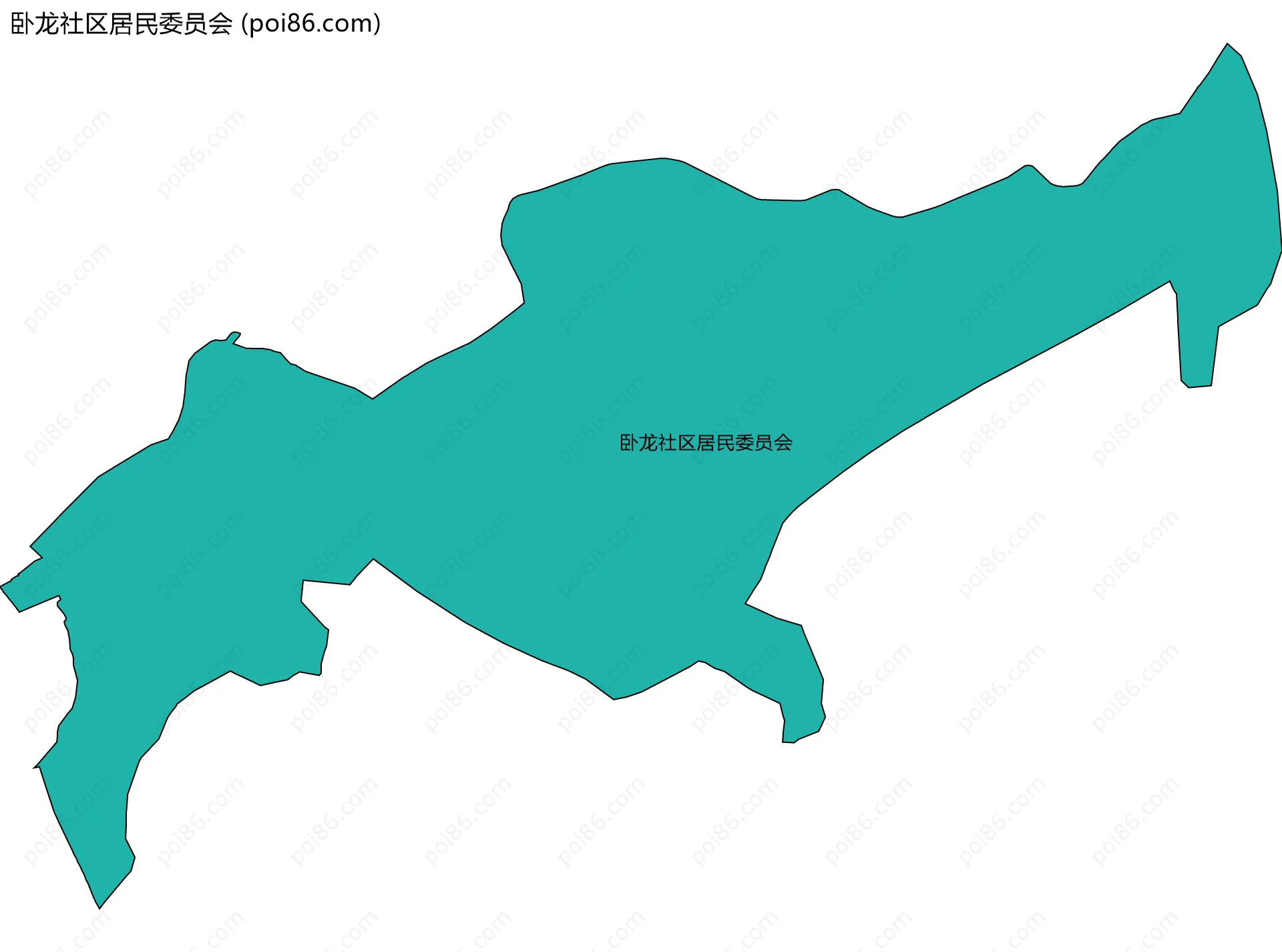 卧龙社区居民委员会边界地图