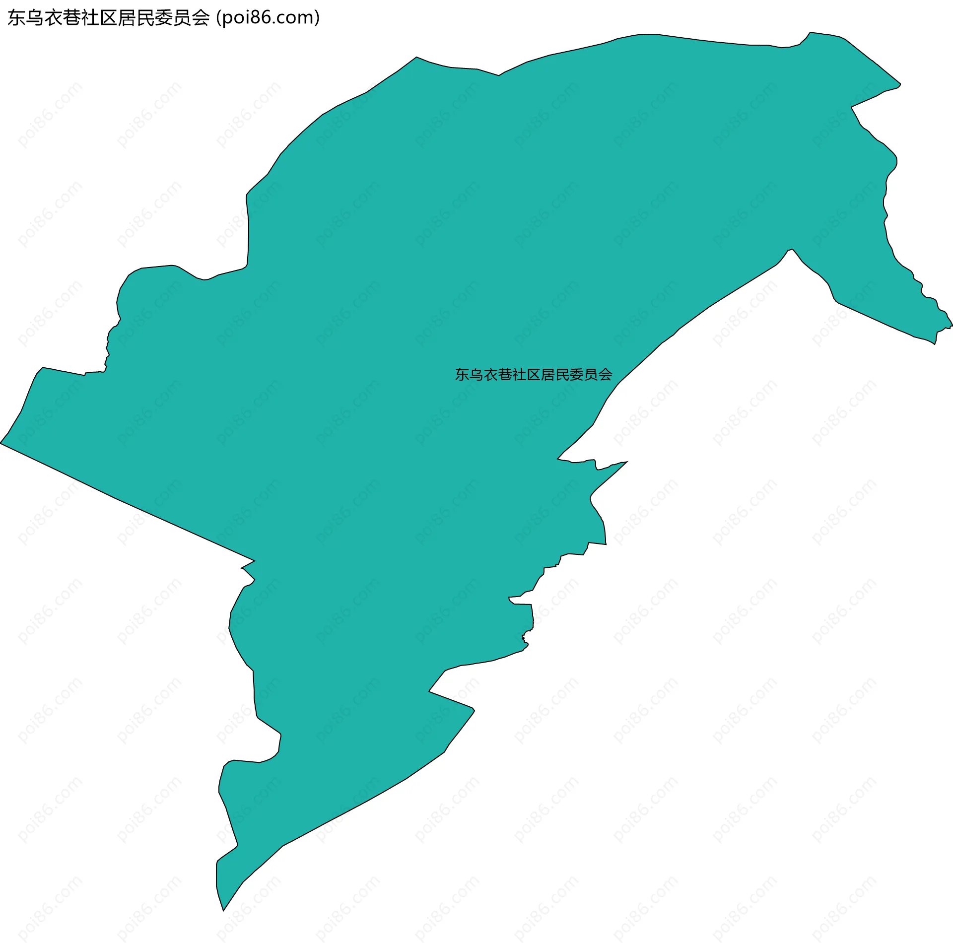 东乌衣巷社区居民委员会边界地图