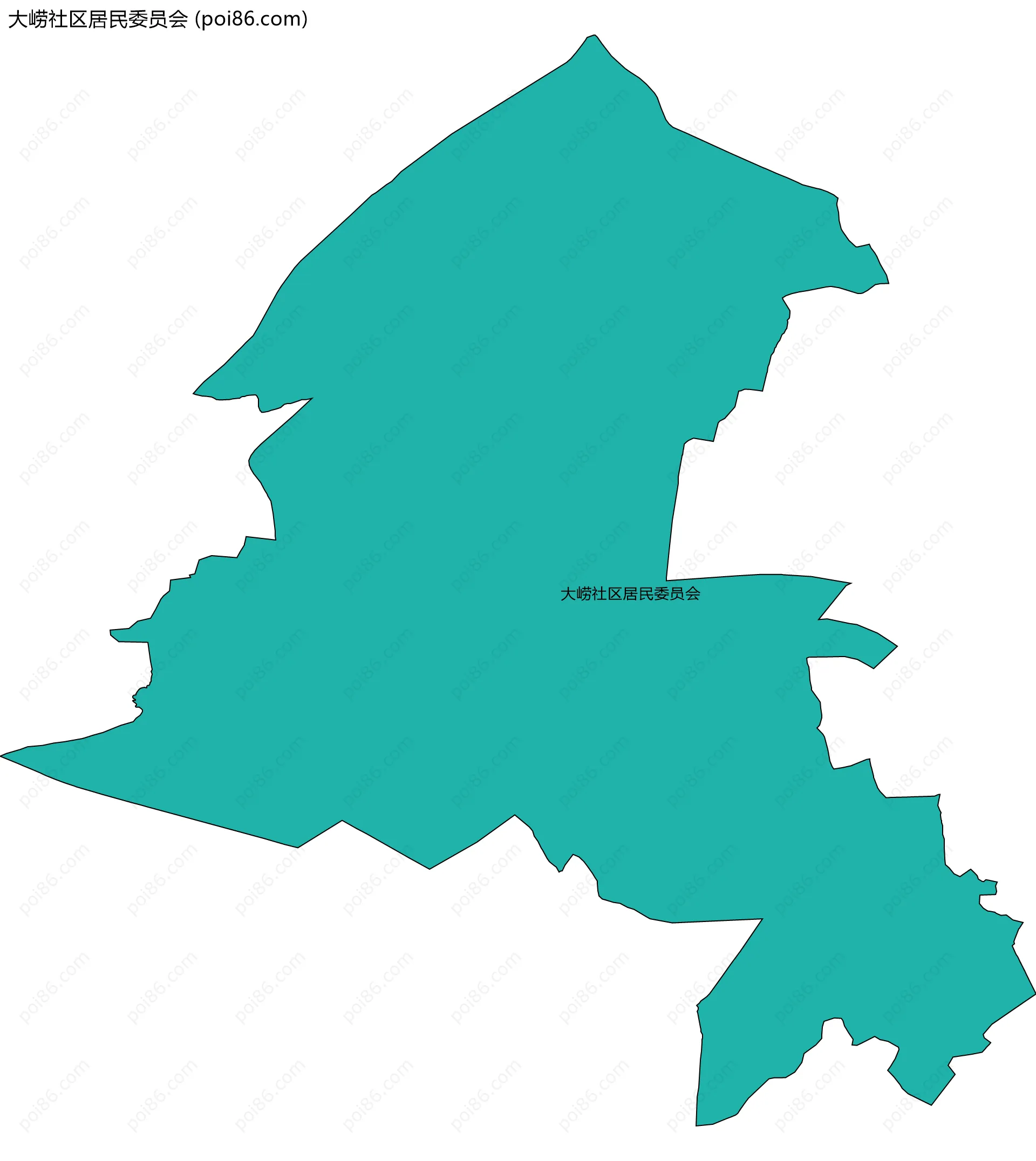 大崂社区居民委员会边界地图