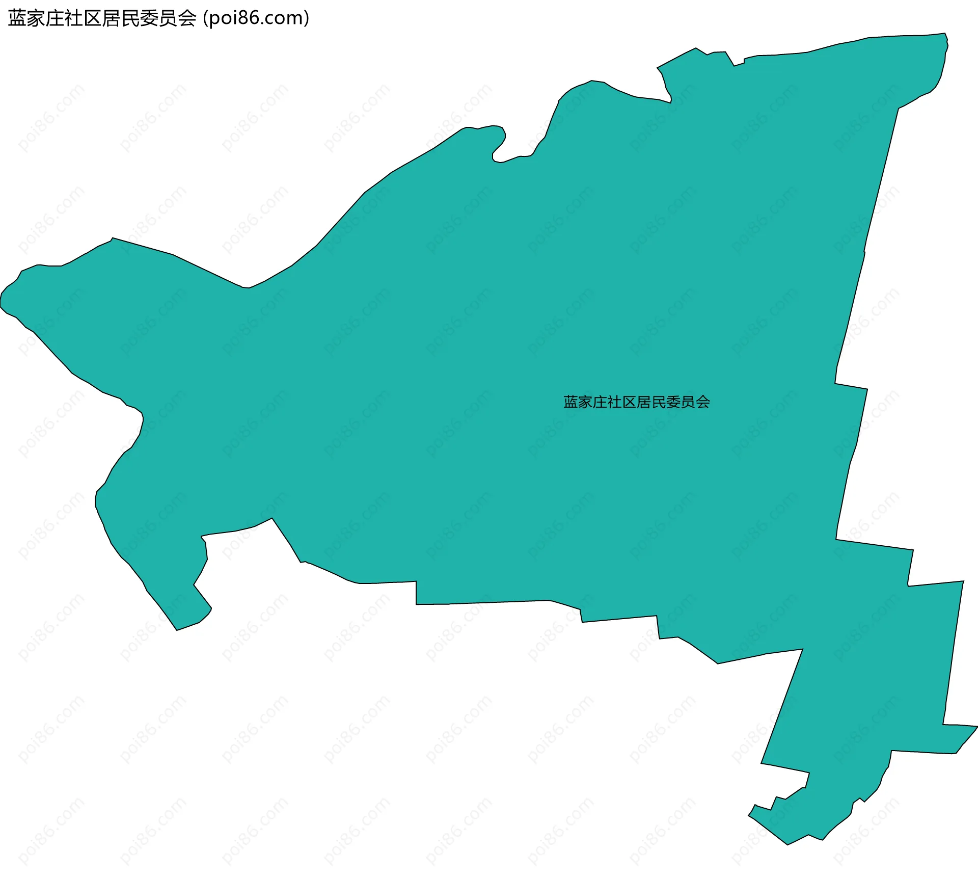 蓝家庄社区居民委员会边界地图