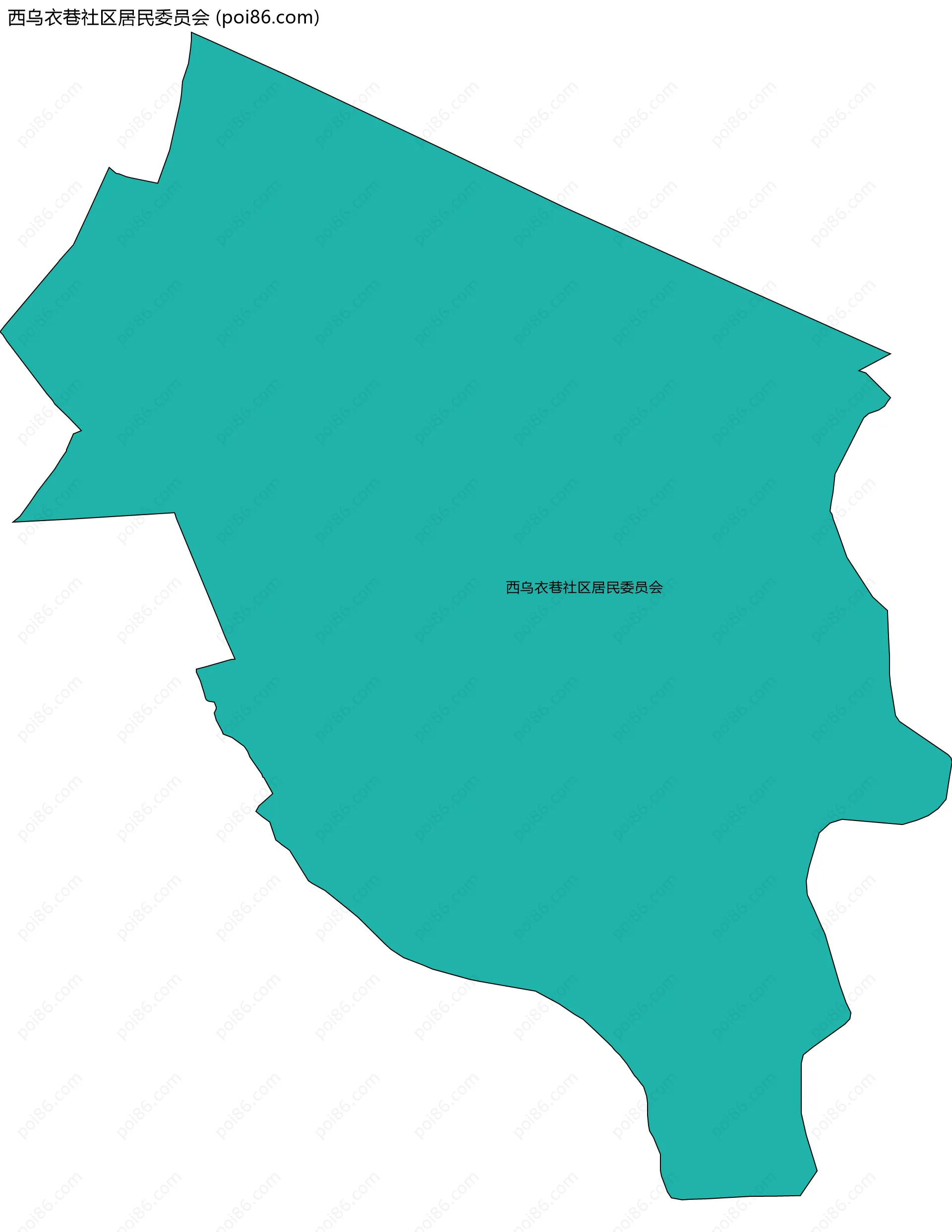 西乌衣巷社区居民委员会边界地图