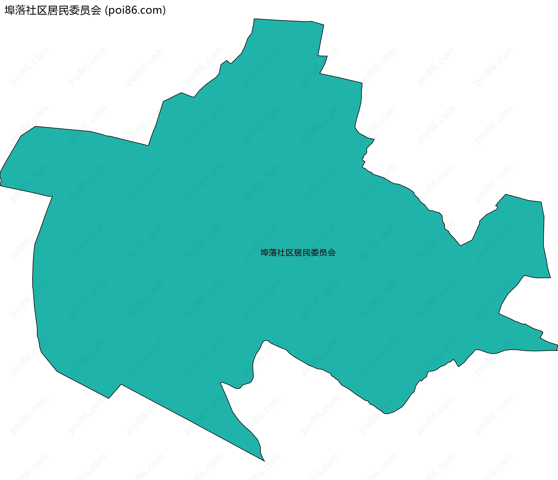 埠落社区居民委员会边界地图