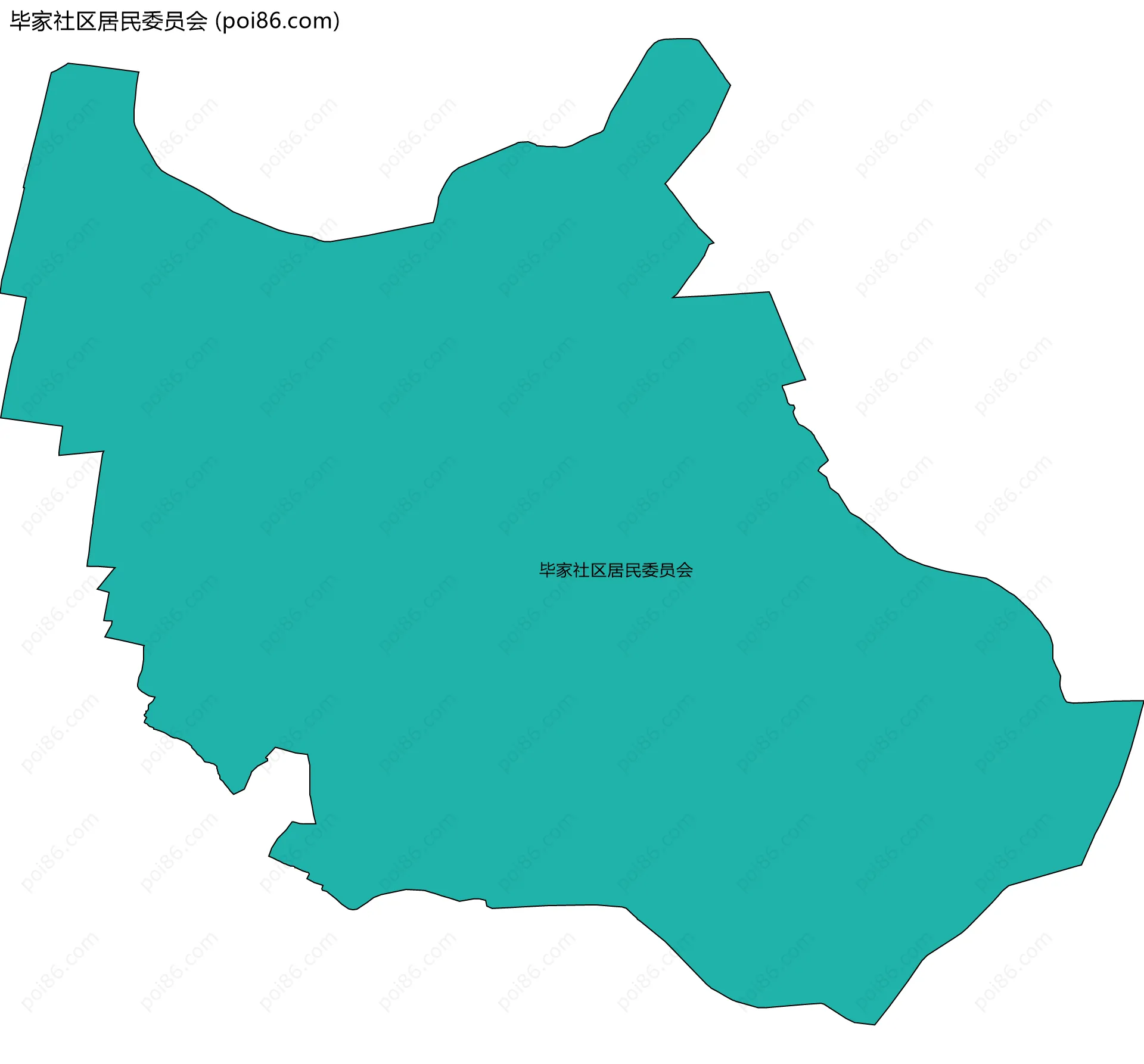 毕家社区居民委员会边界地图