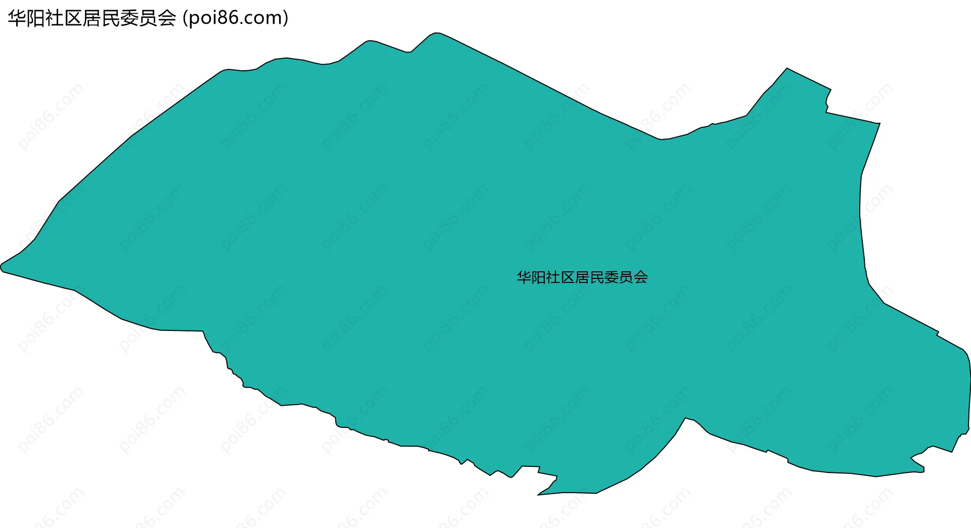 华阳社区居民委员会边界地图