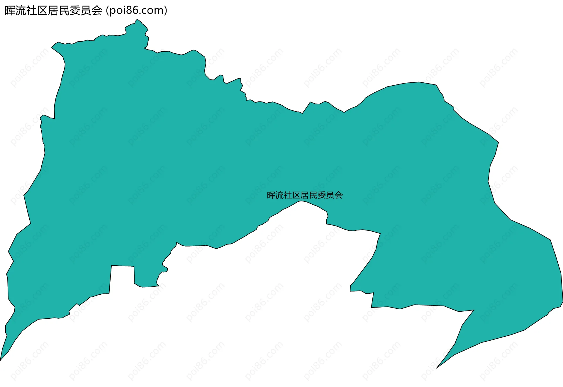 晖流社区居民委员会边界地图