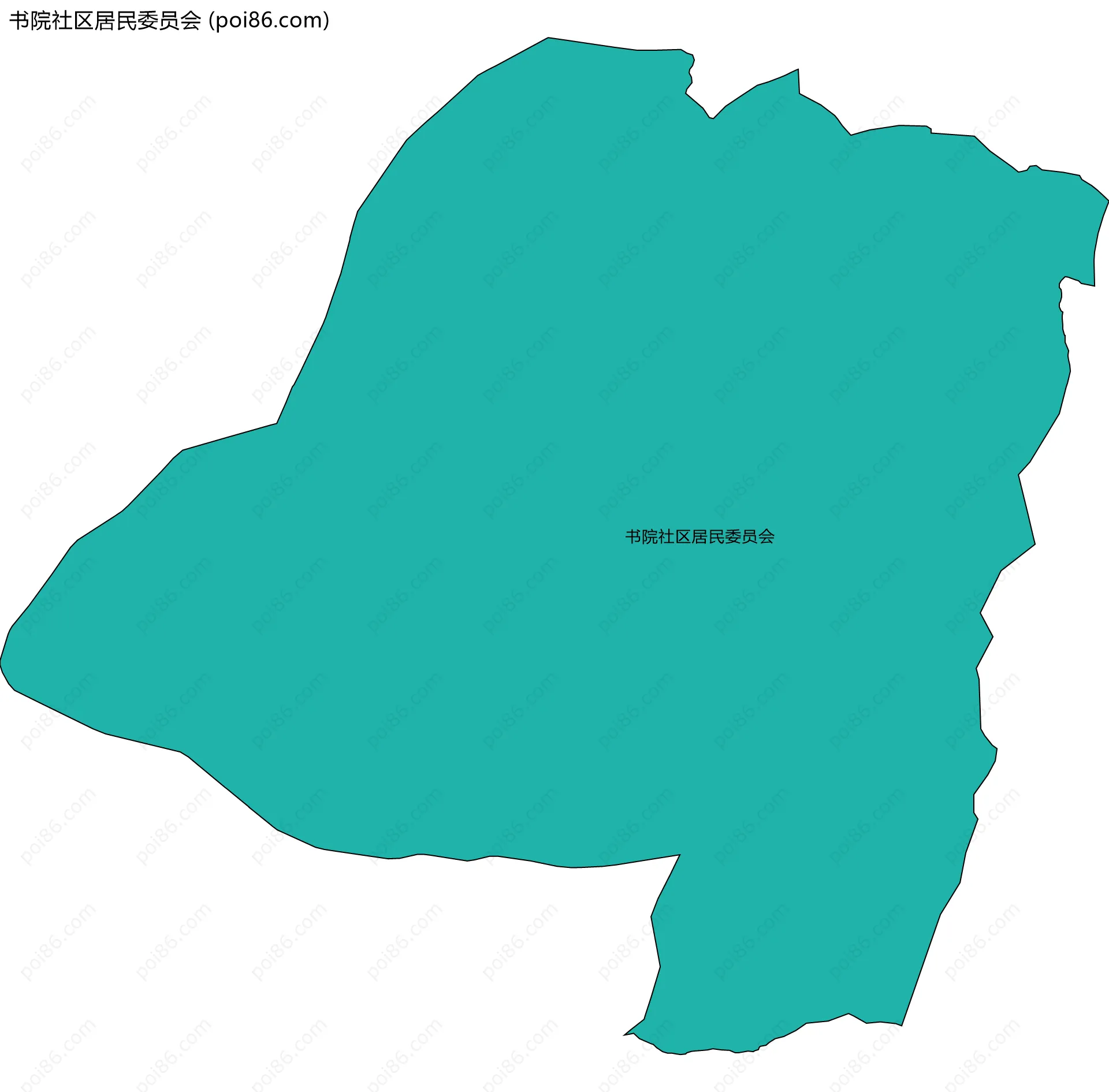 书院社区居民委员会边界地图