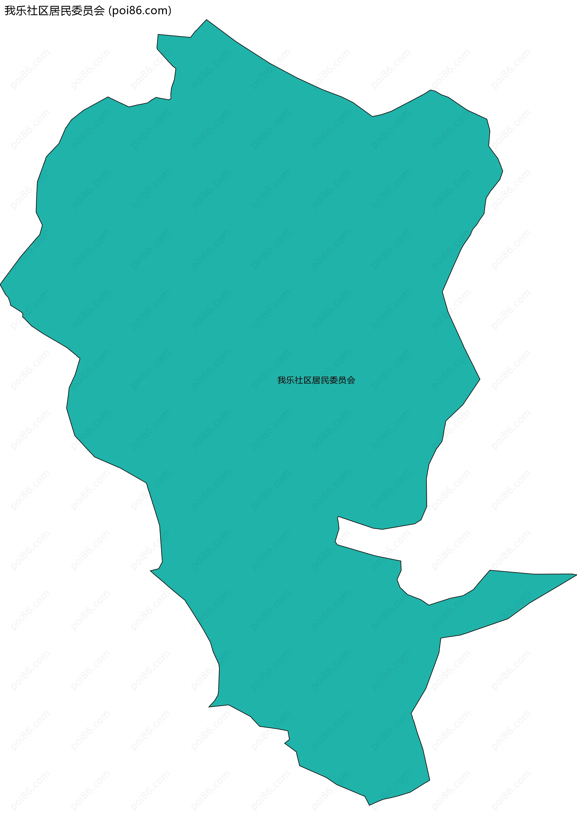 我乐社区居民委员会边界地图