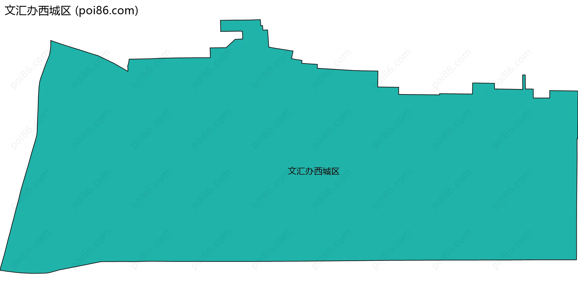 文汇办西城区边界地图