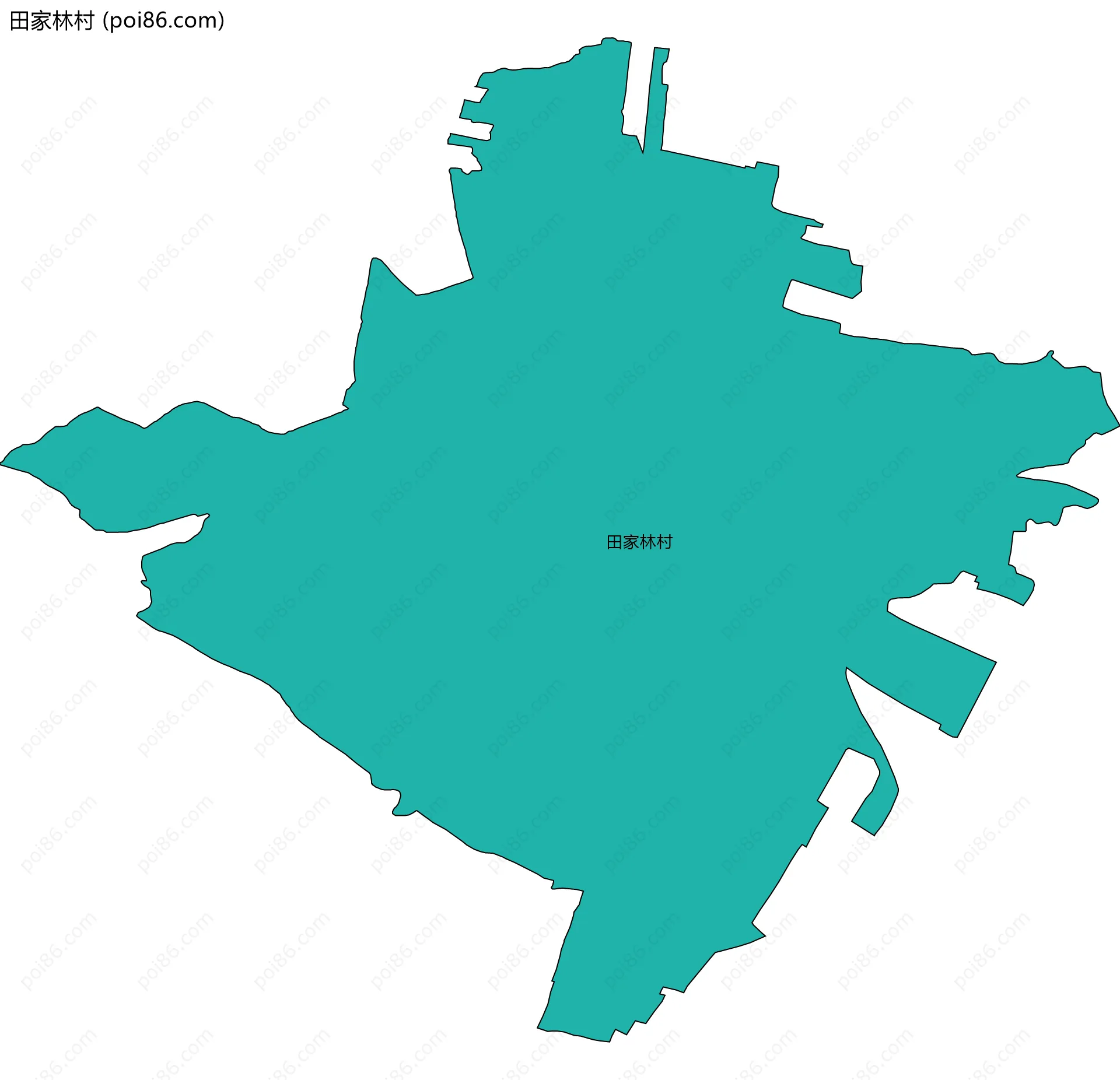 田家林村边界地图