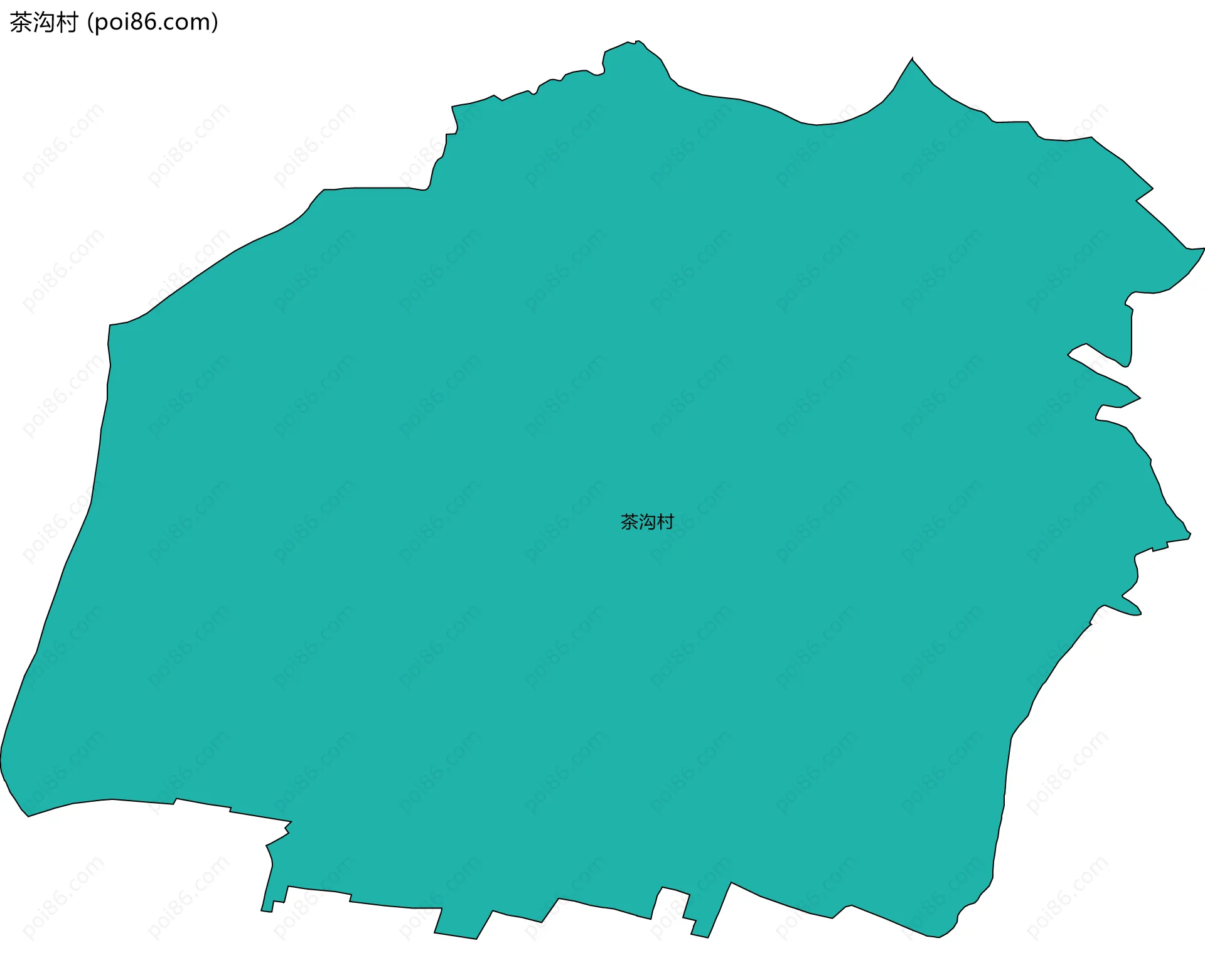 茶沟村边界地图