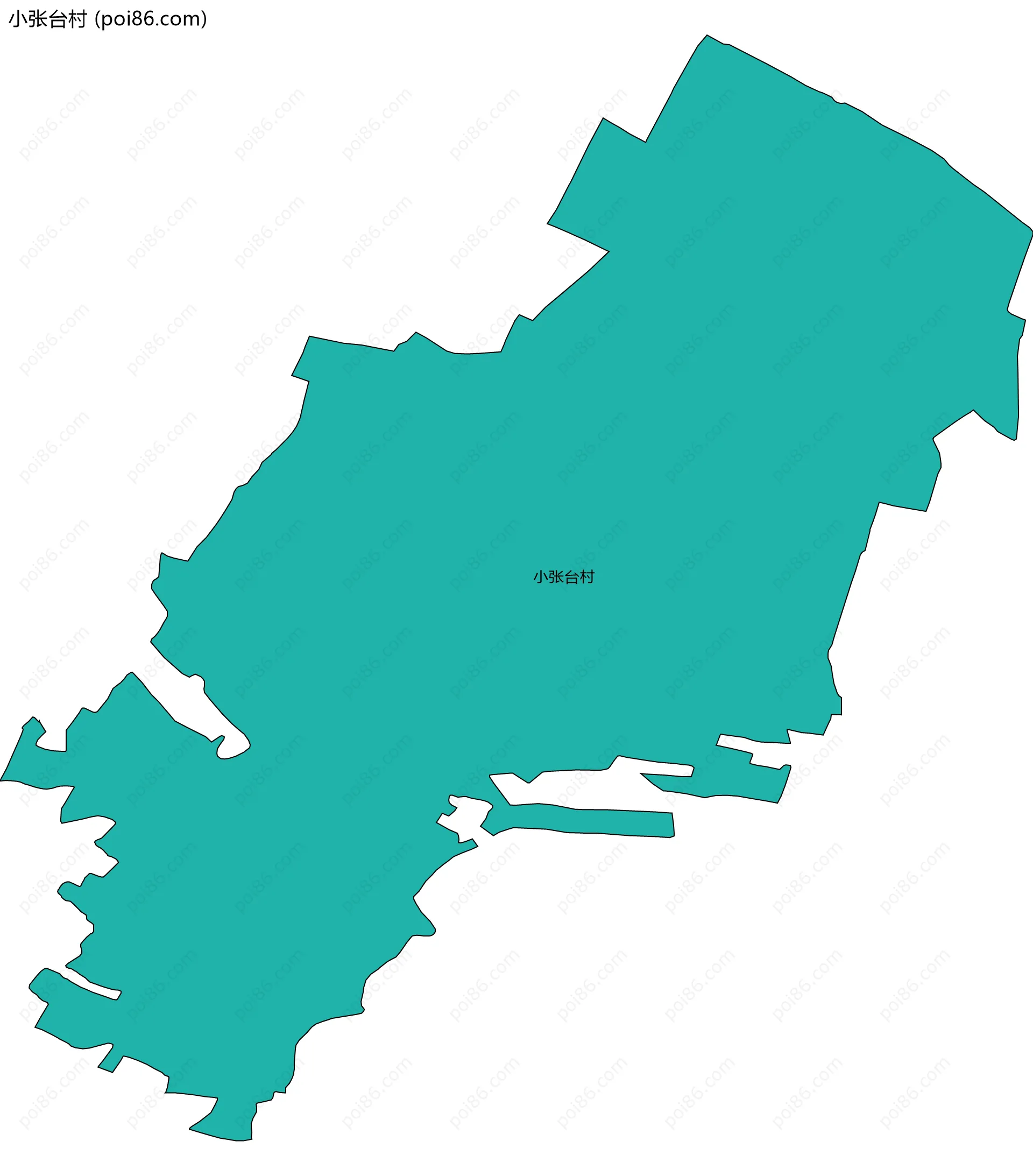 小张台村边界地图