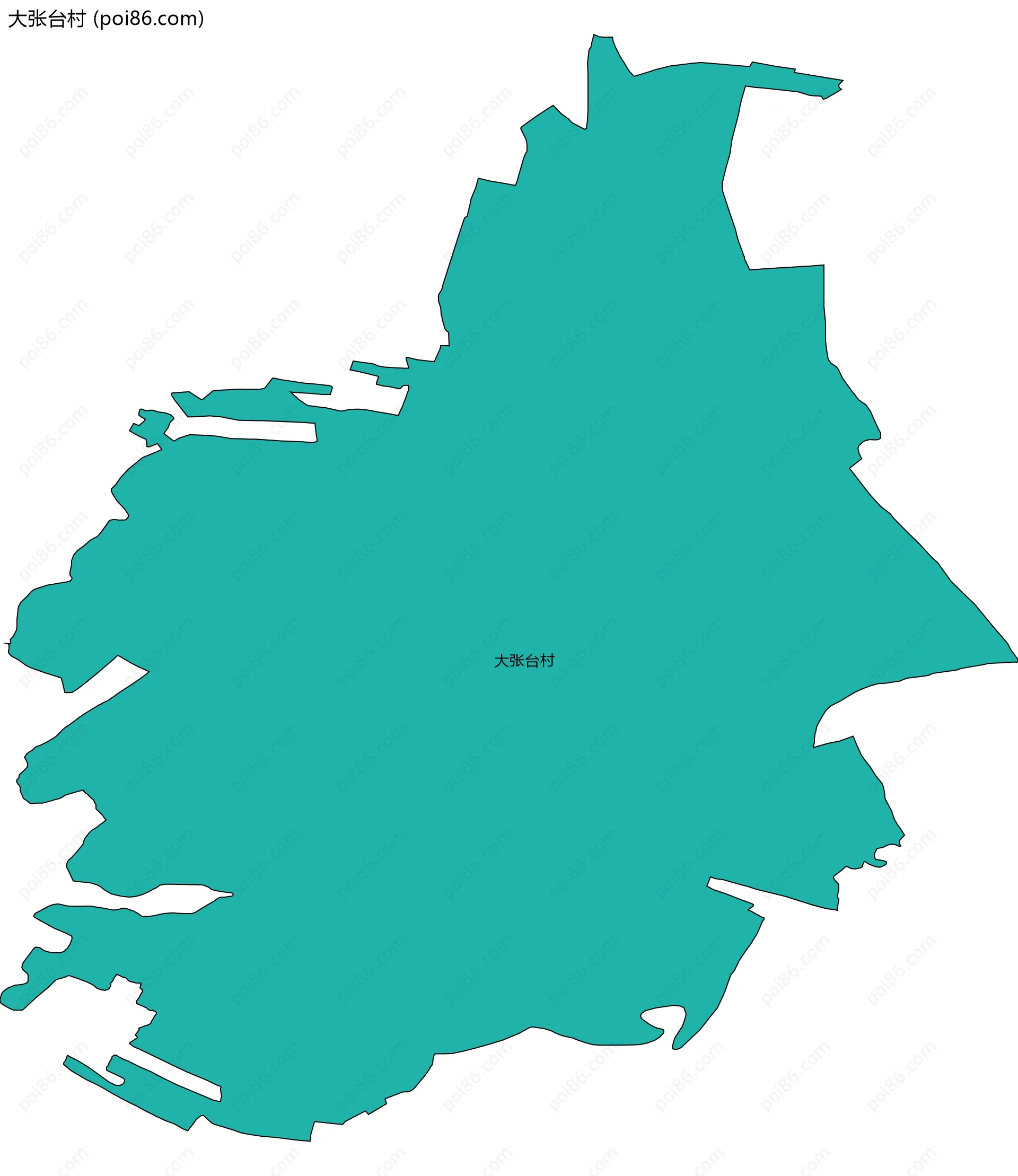 大张台村边界地图