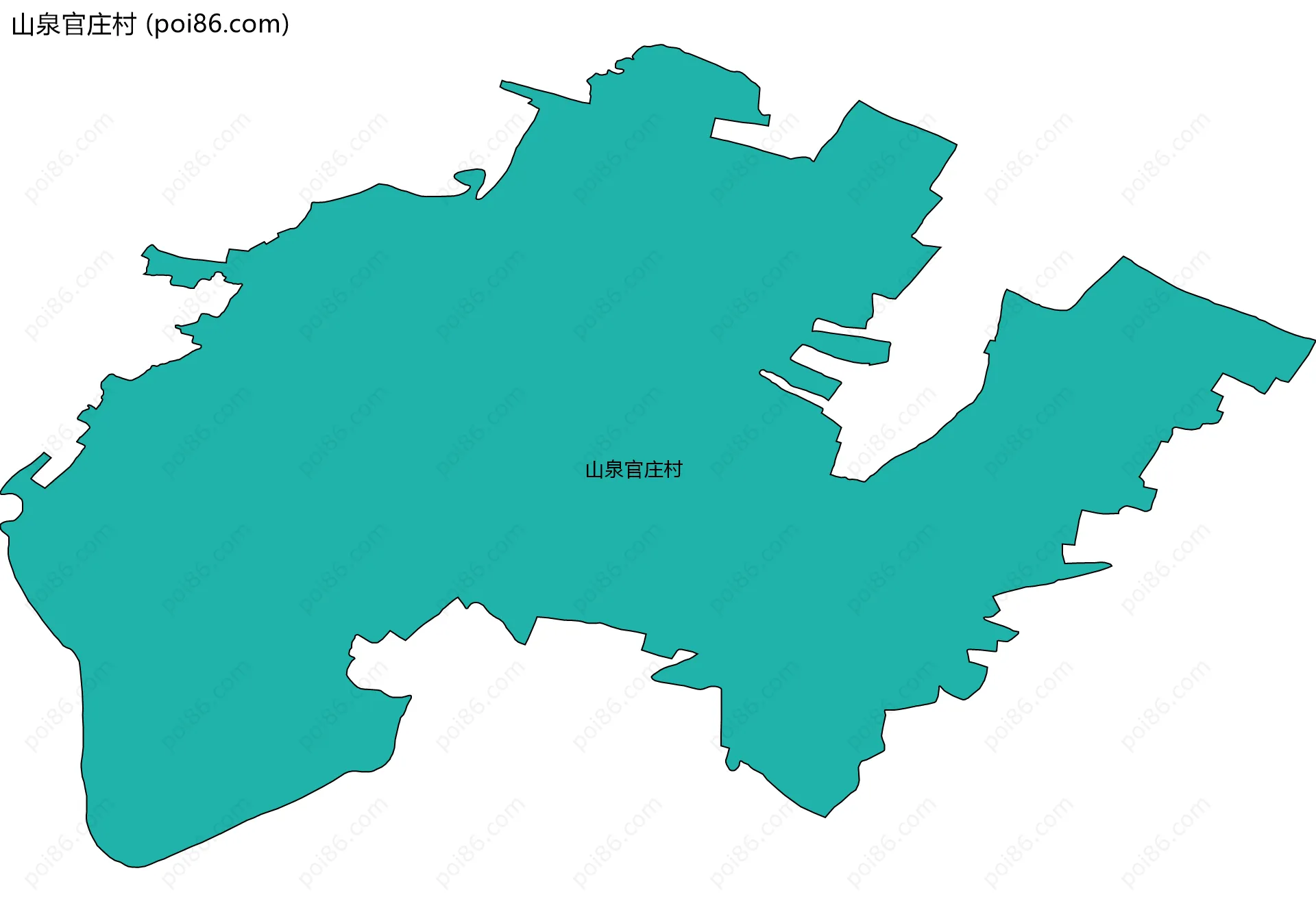 山泉官庄村边界地图