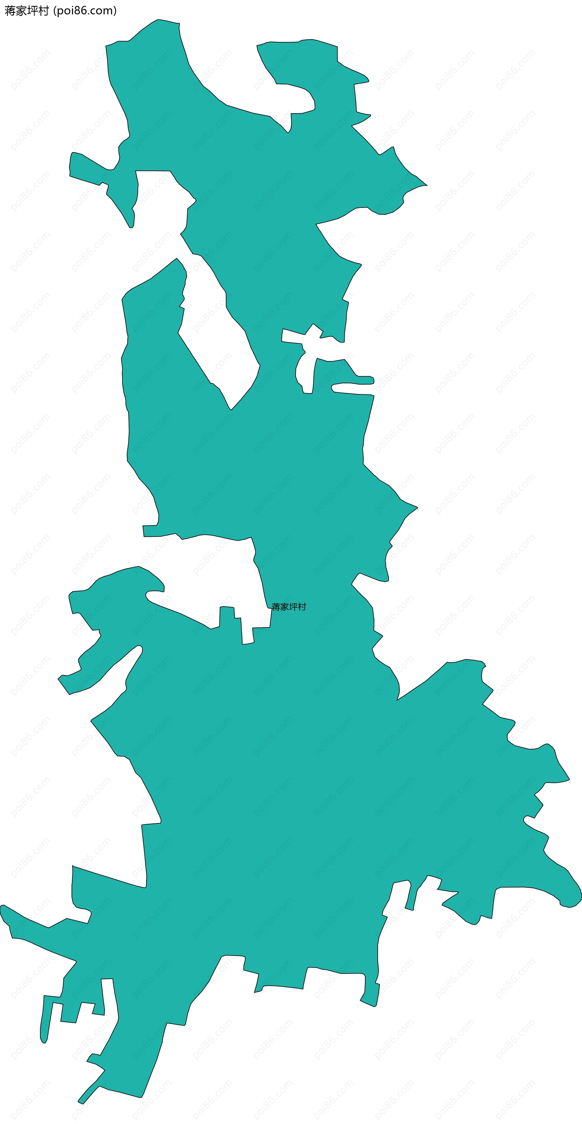 蒋家坪村边界地图