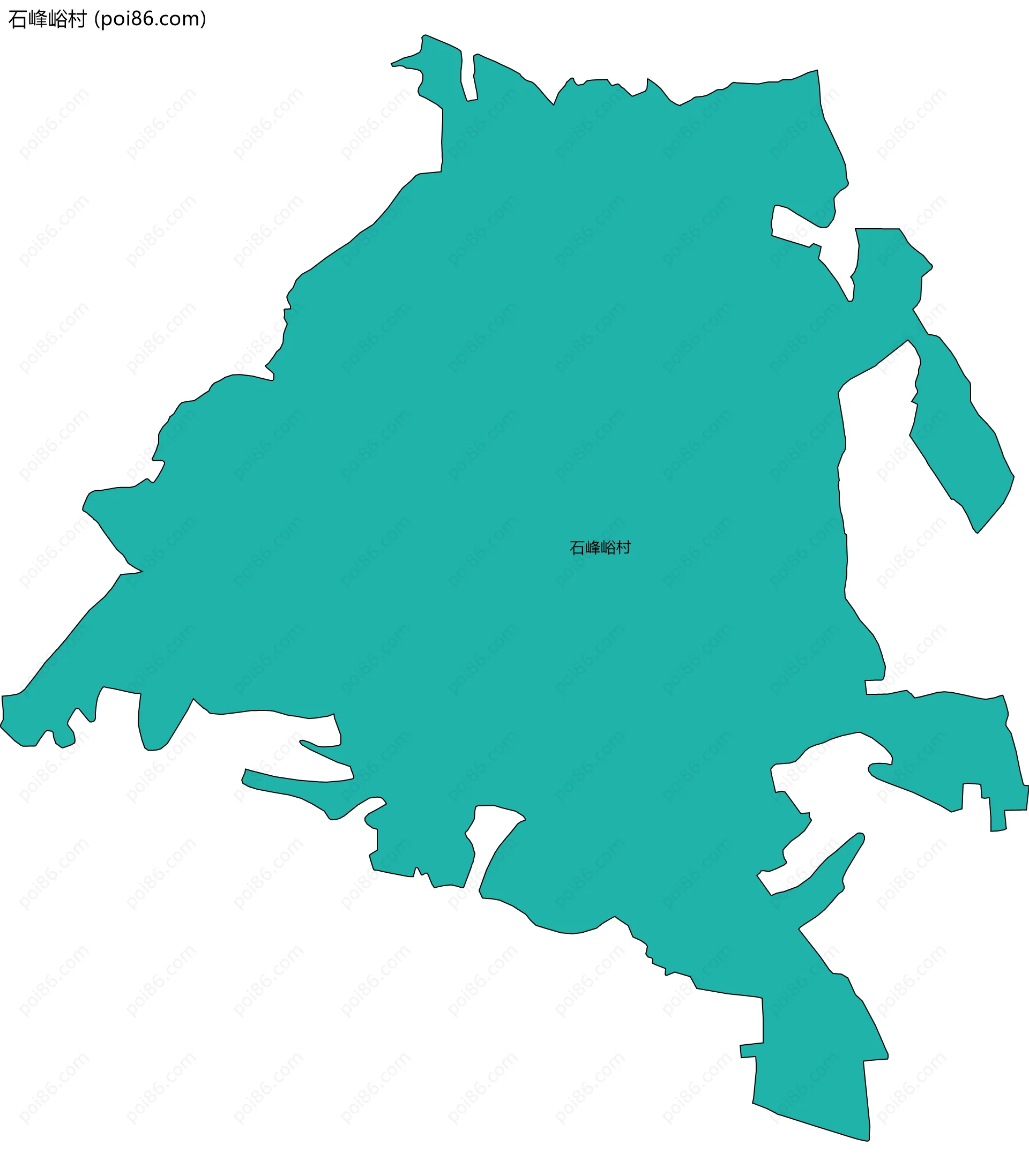 石峰峪村边界地图