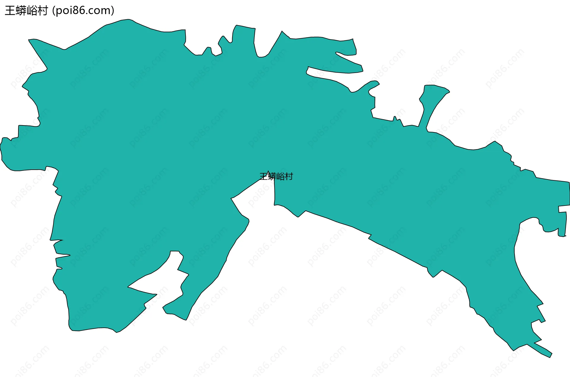 王蟒峪村边界地图