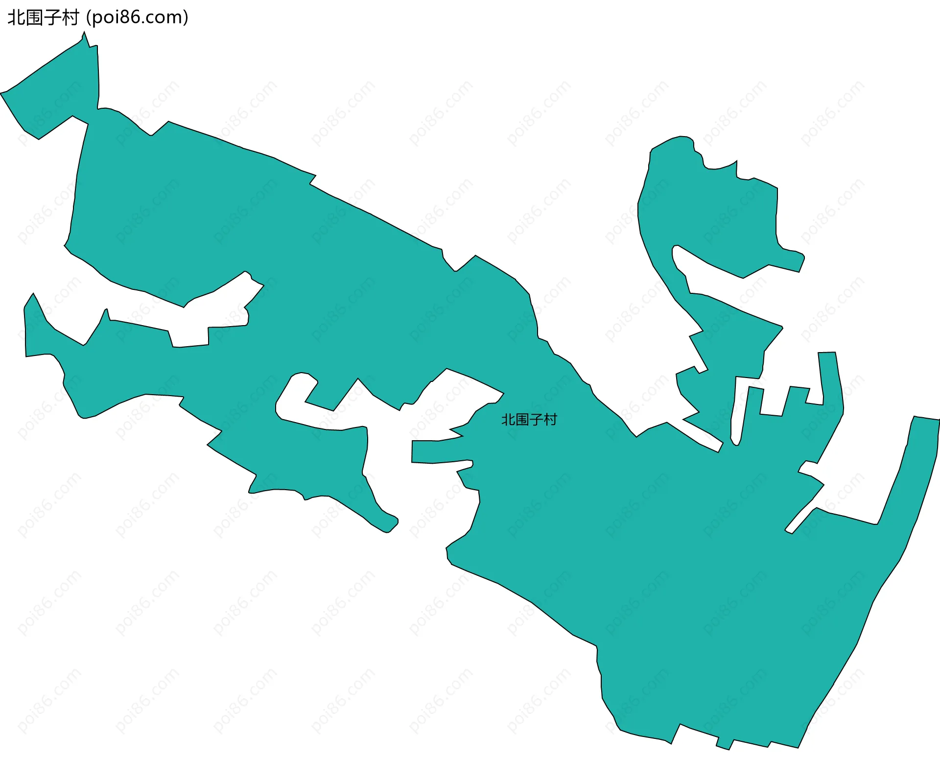 北围子村边界地图