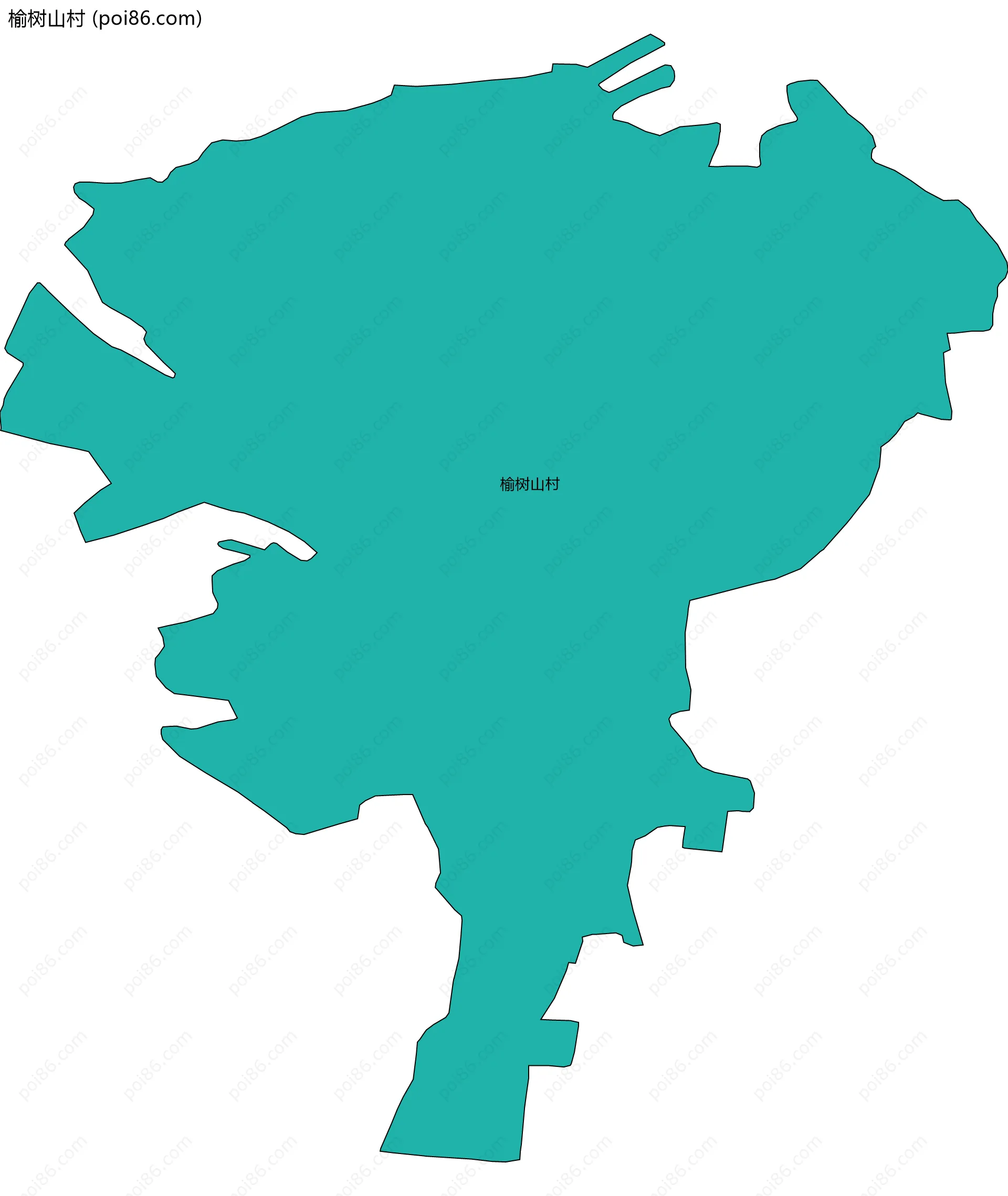 榆树山村边界地图