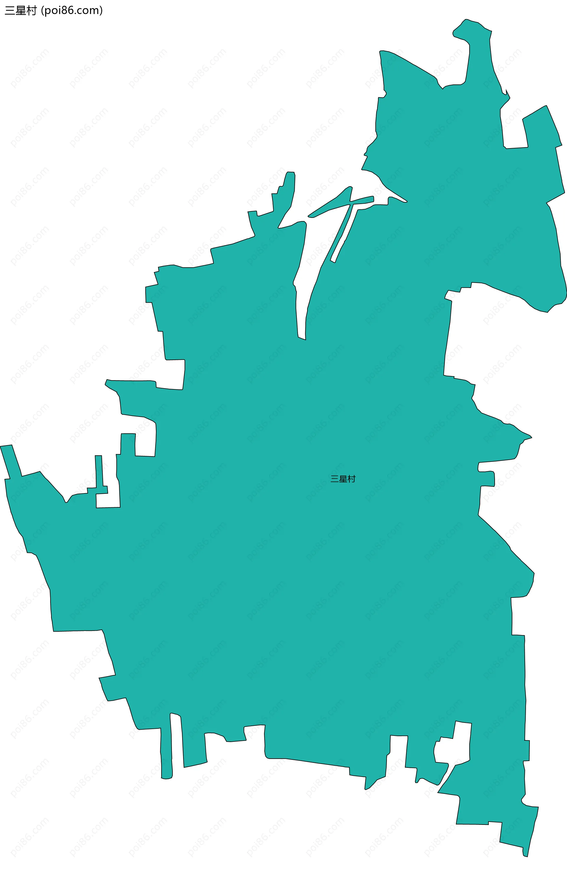 三星村边界地图