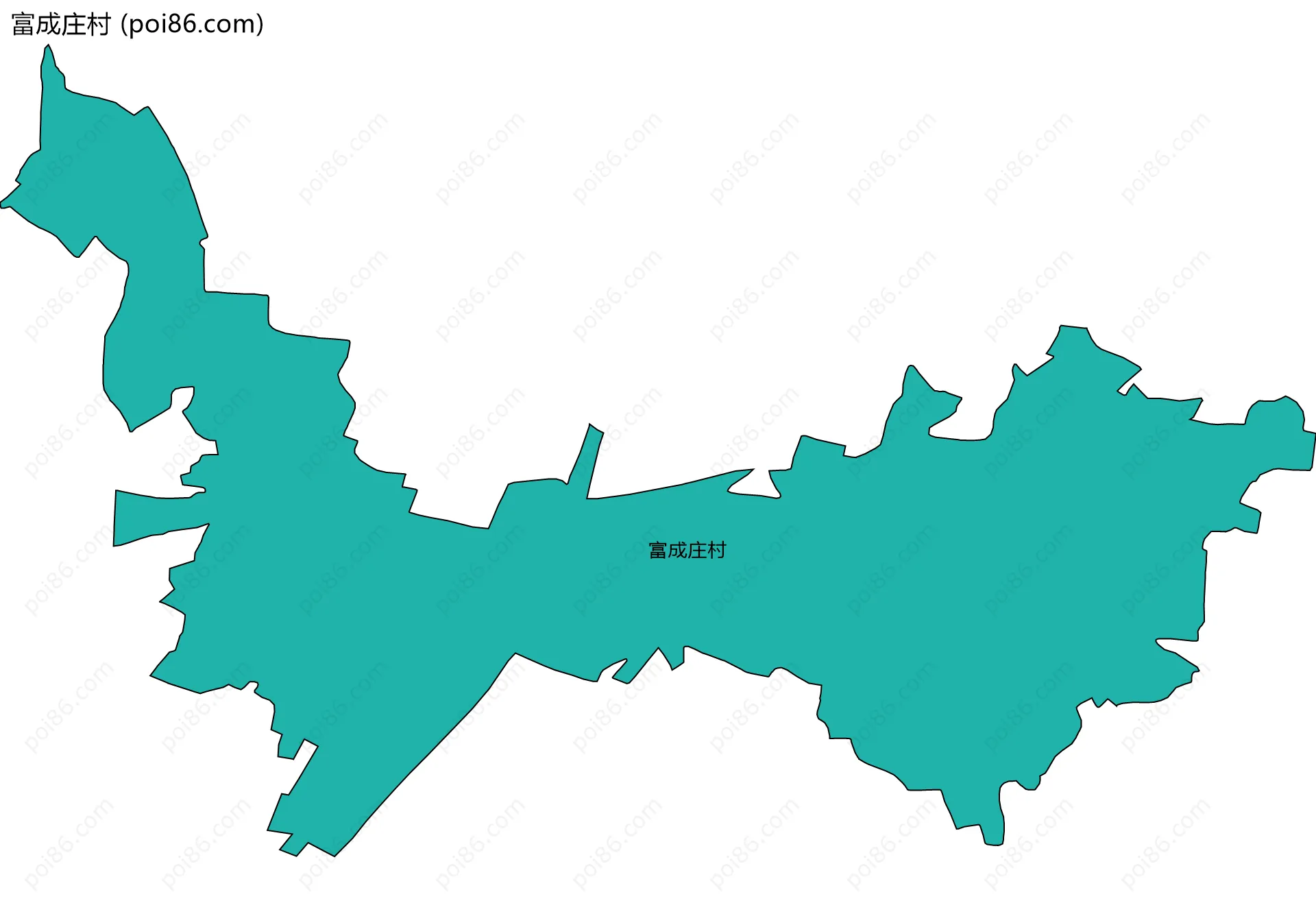 富成庄村边界地图