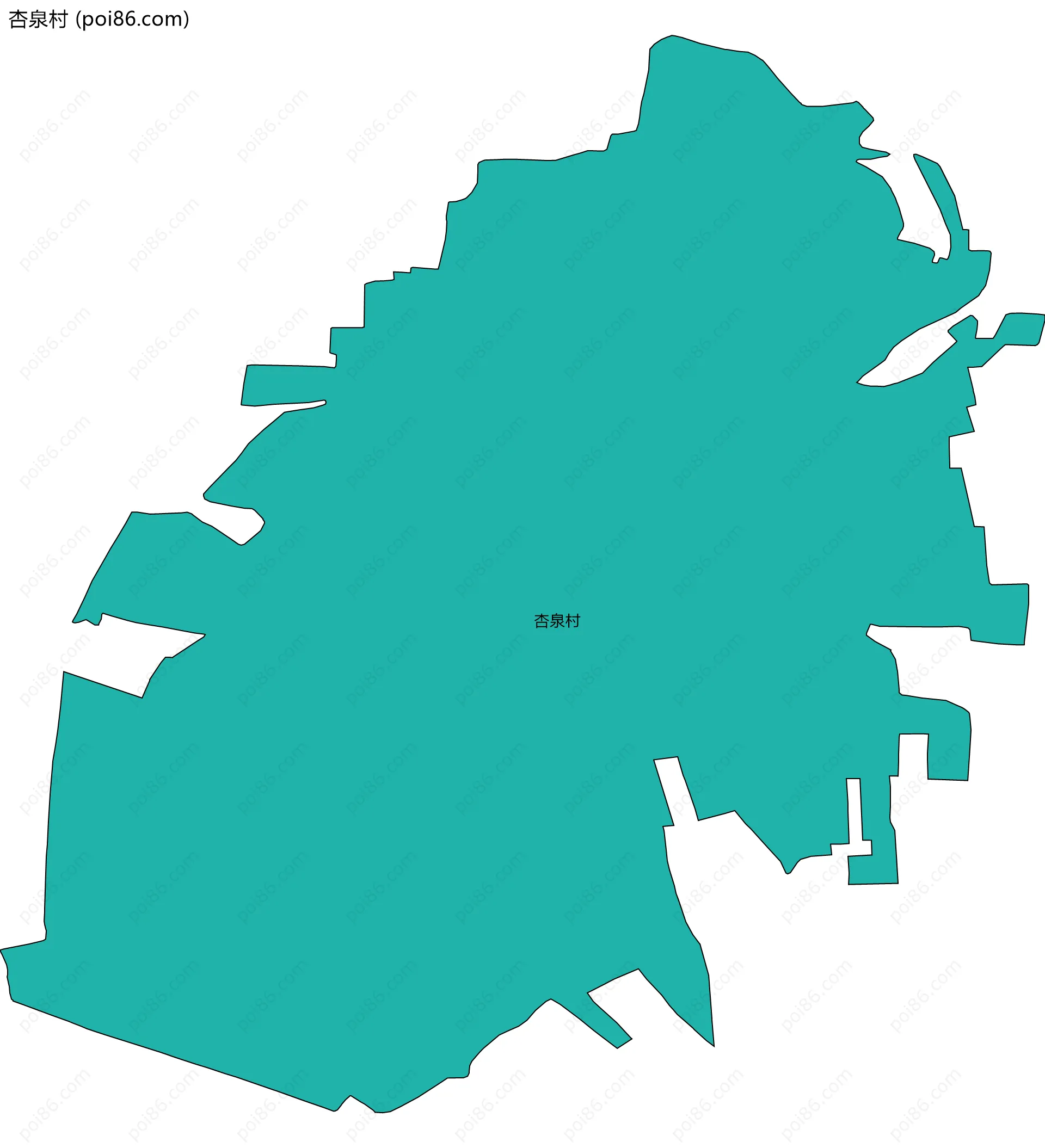 杏泉村边界地图