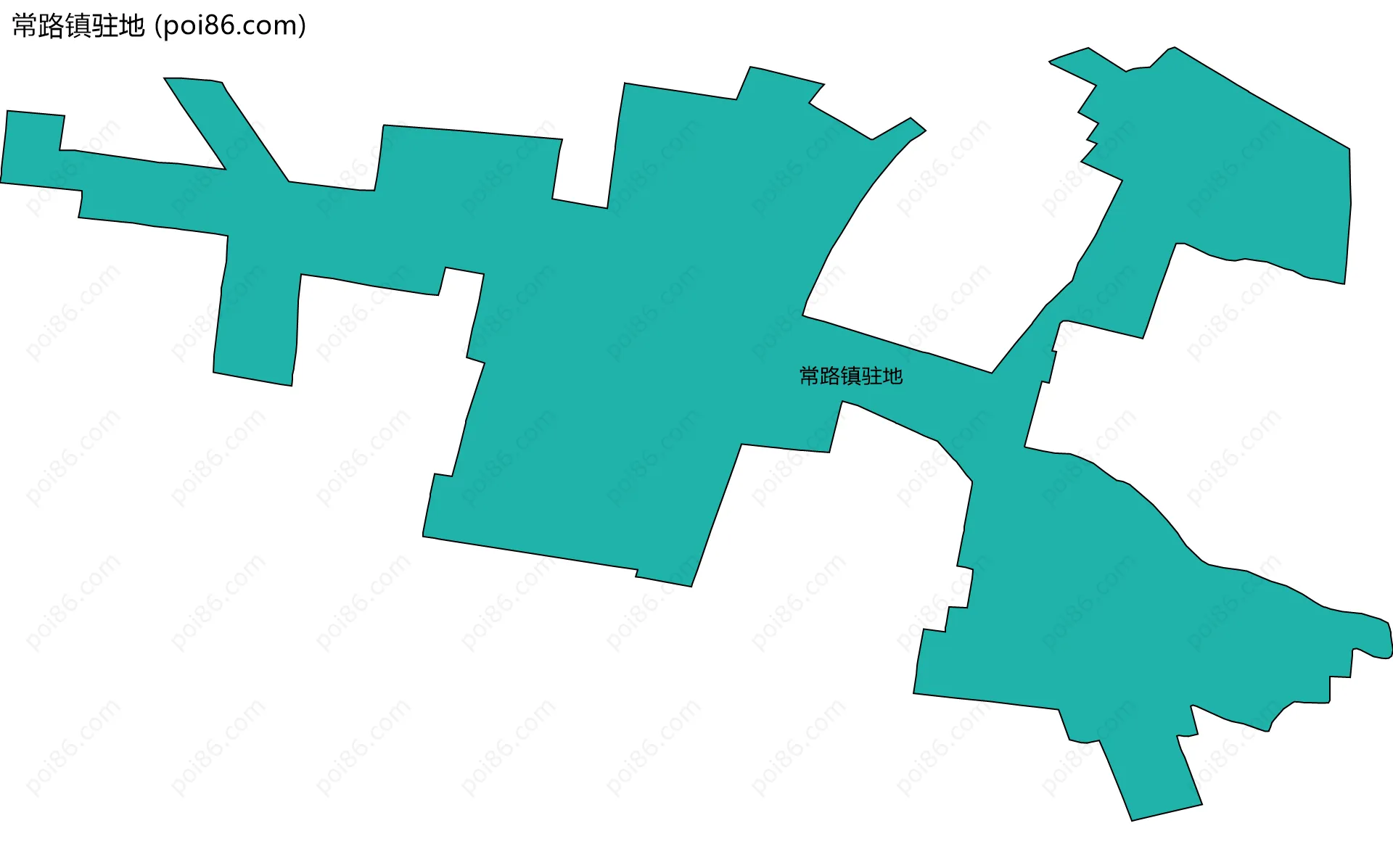 常路镇驻地边界地图