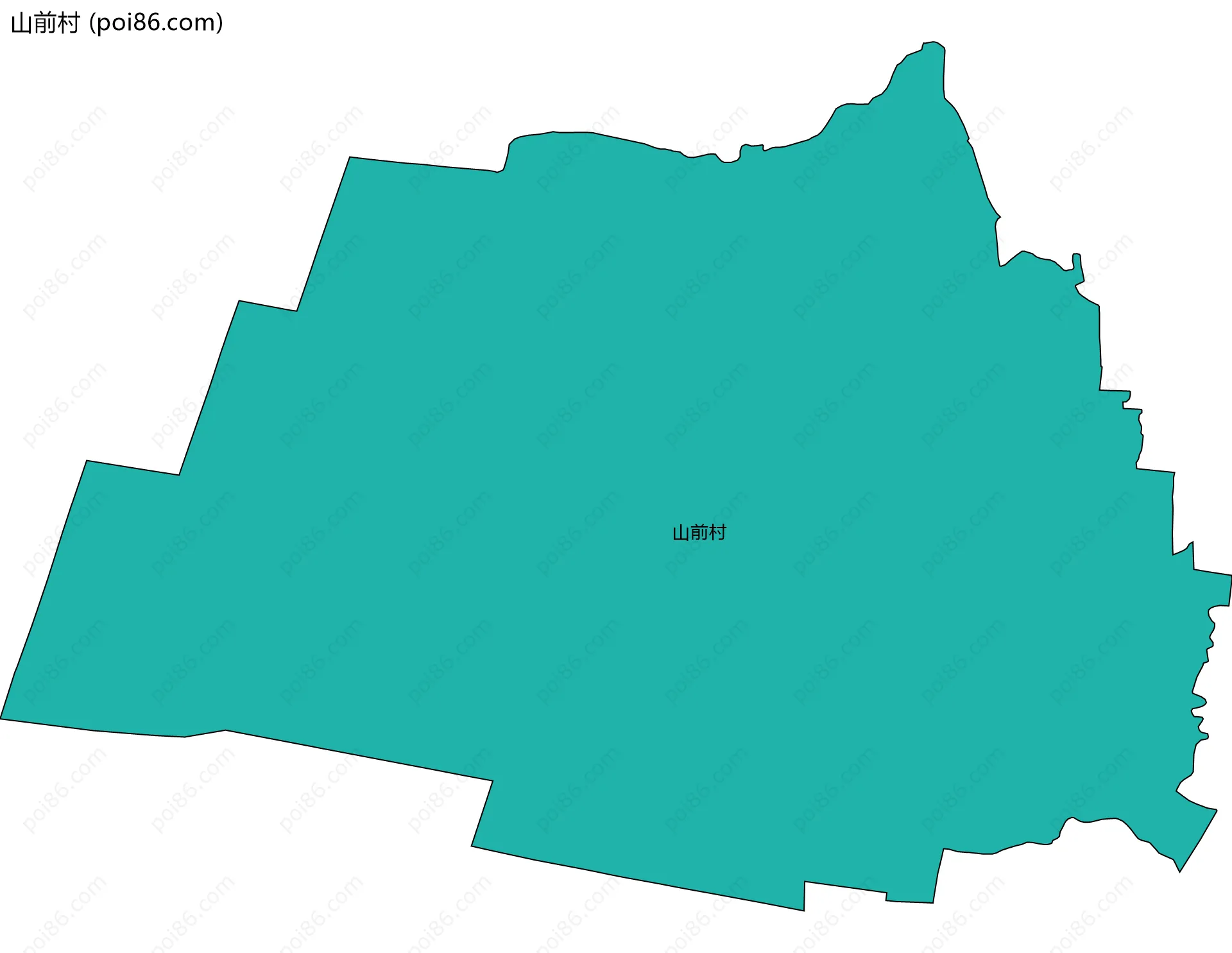 山前村边界地图