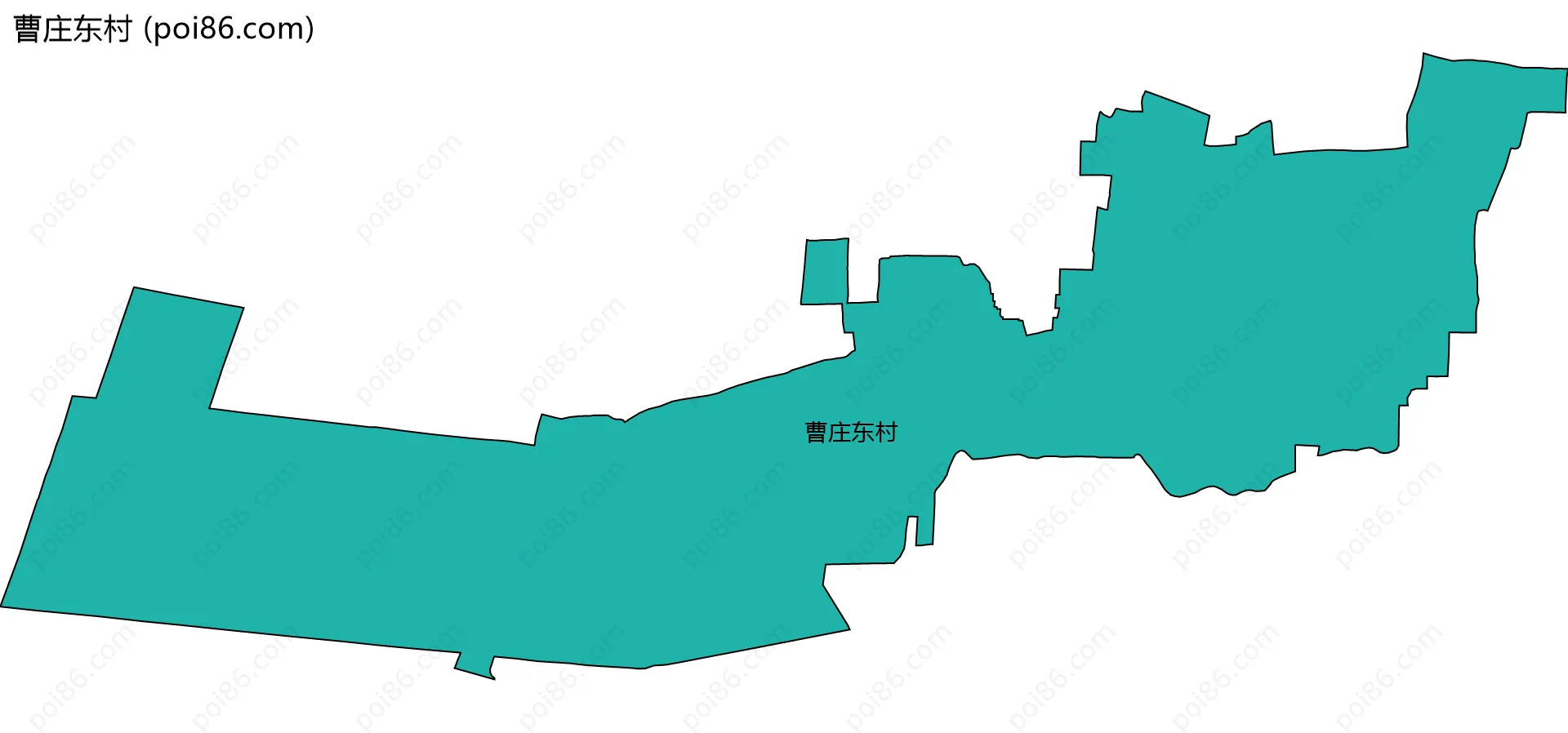 曹庄东村边界地图