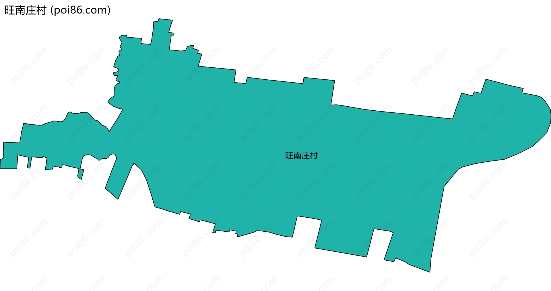 旺南庄村边界地图