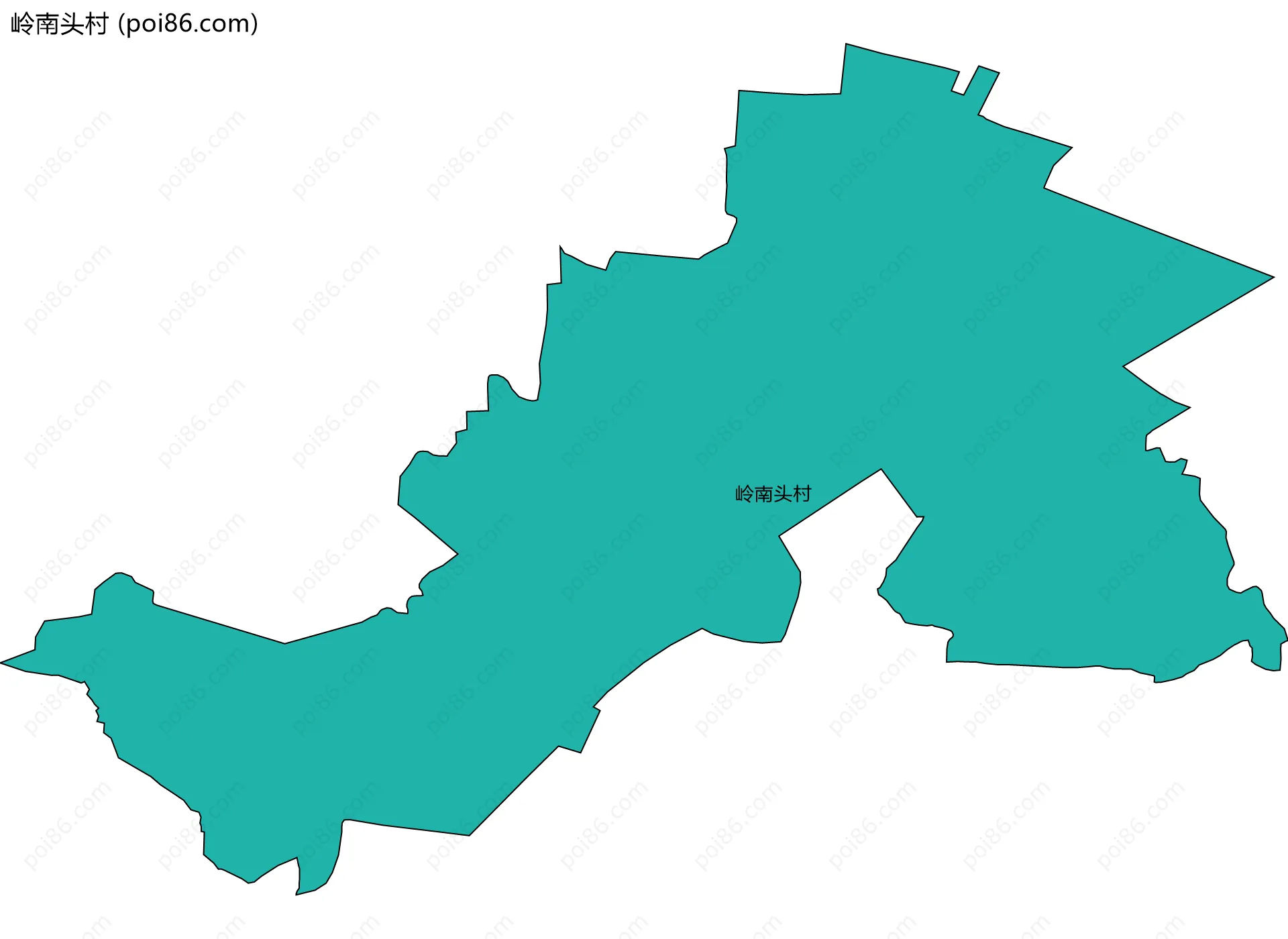 岭南头村边界地图