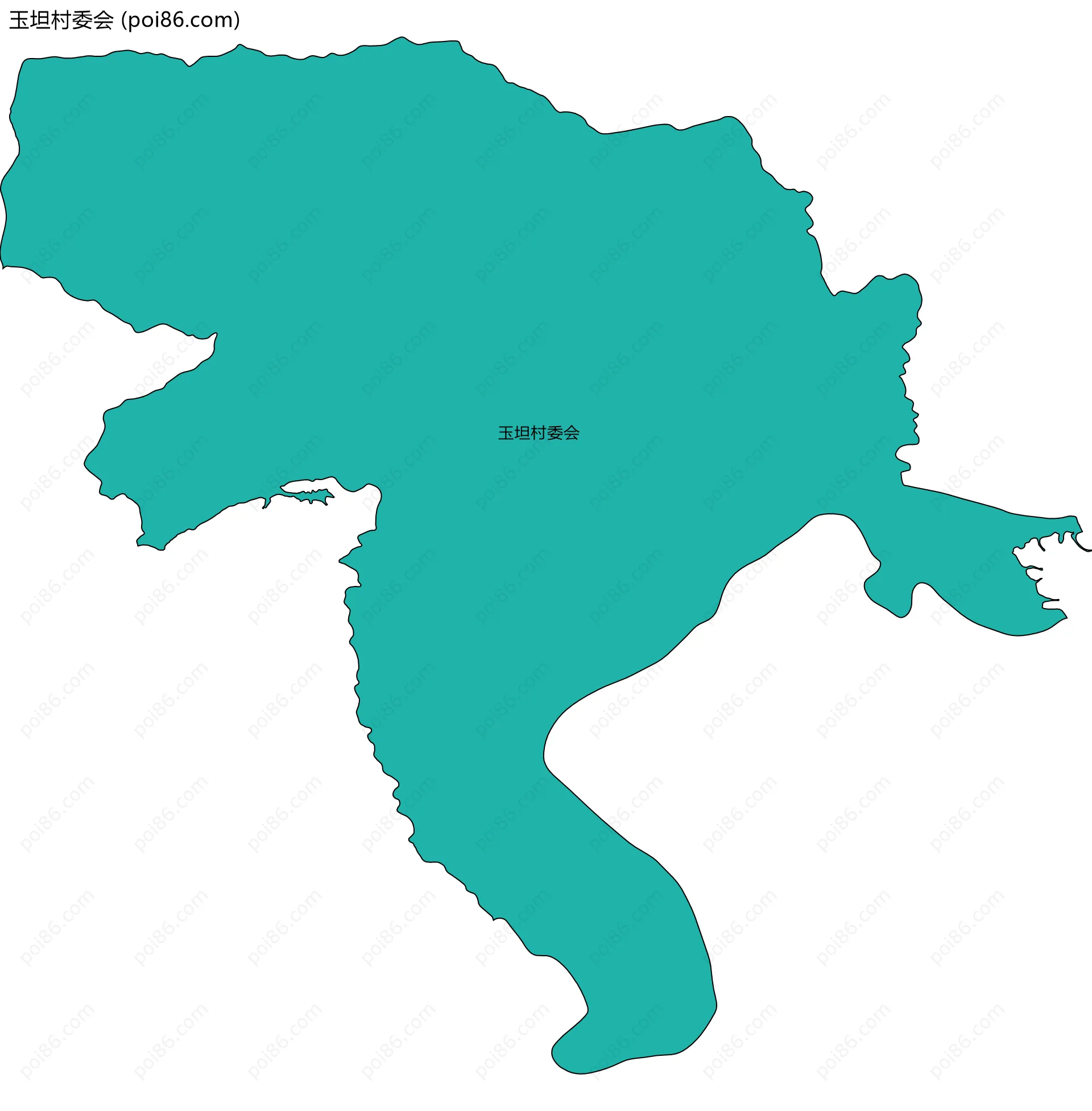 玉坦村委会边界地图