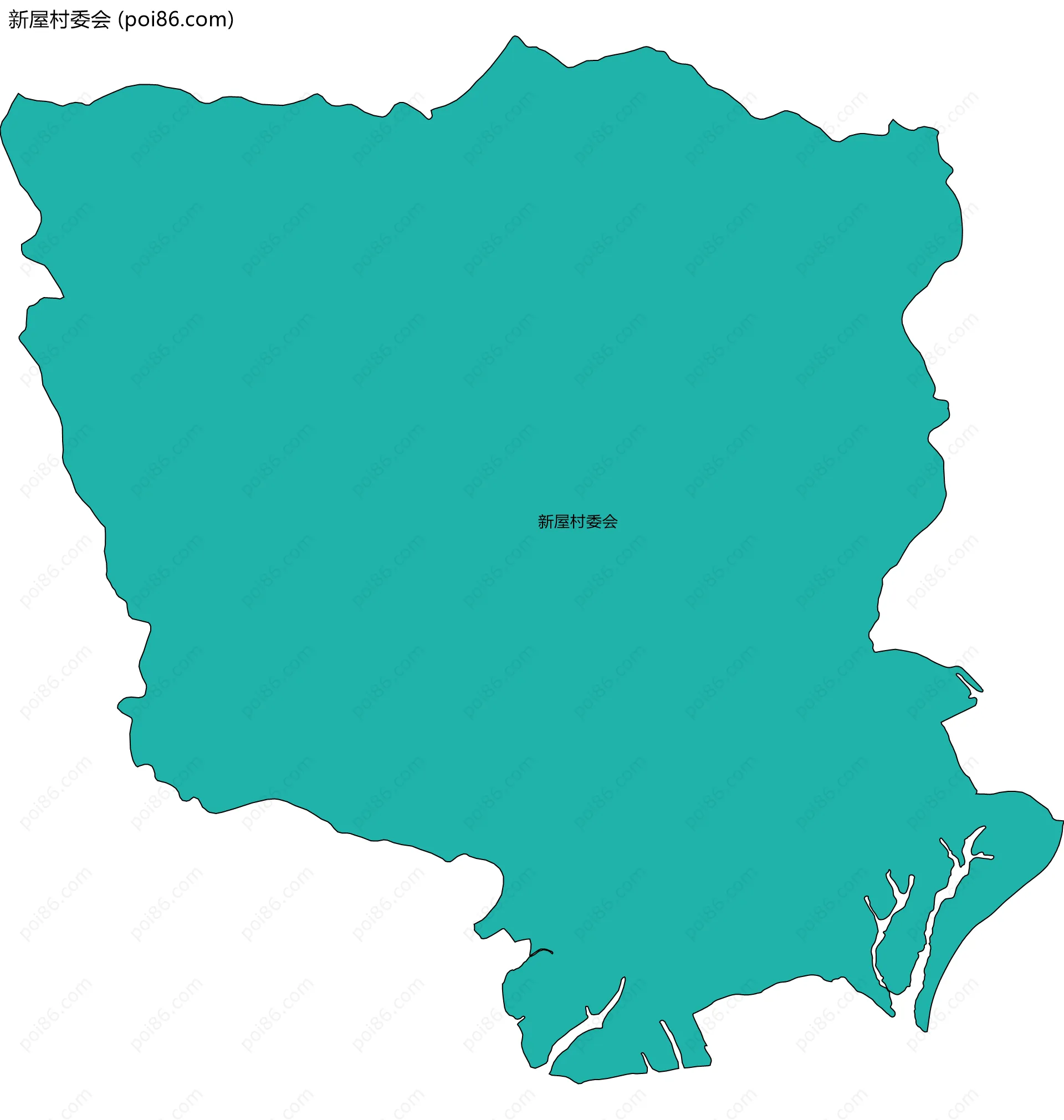 新屋村委会边界地图