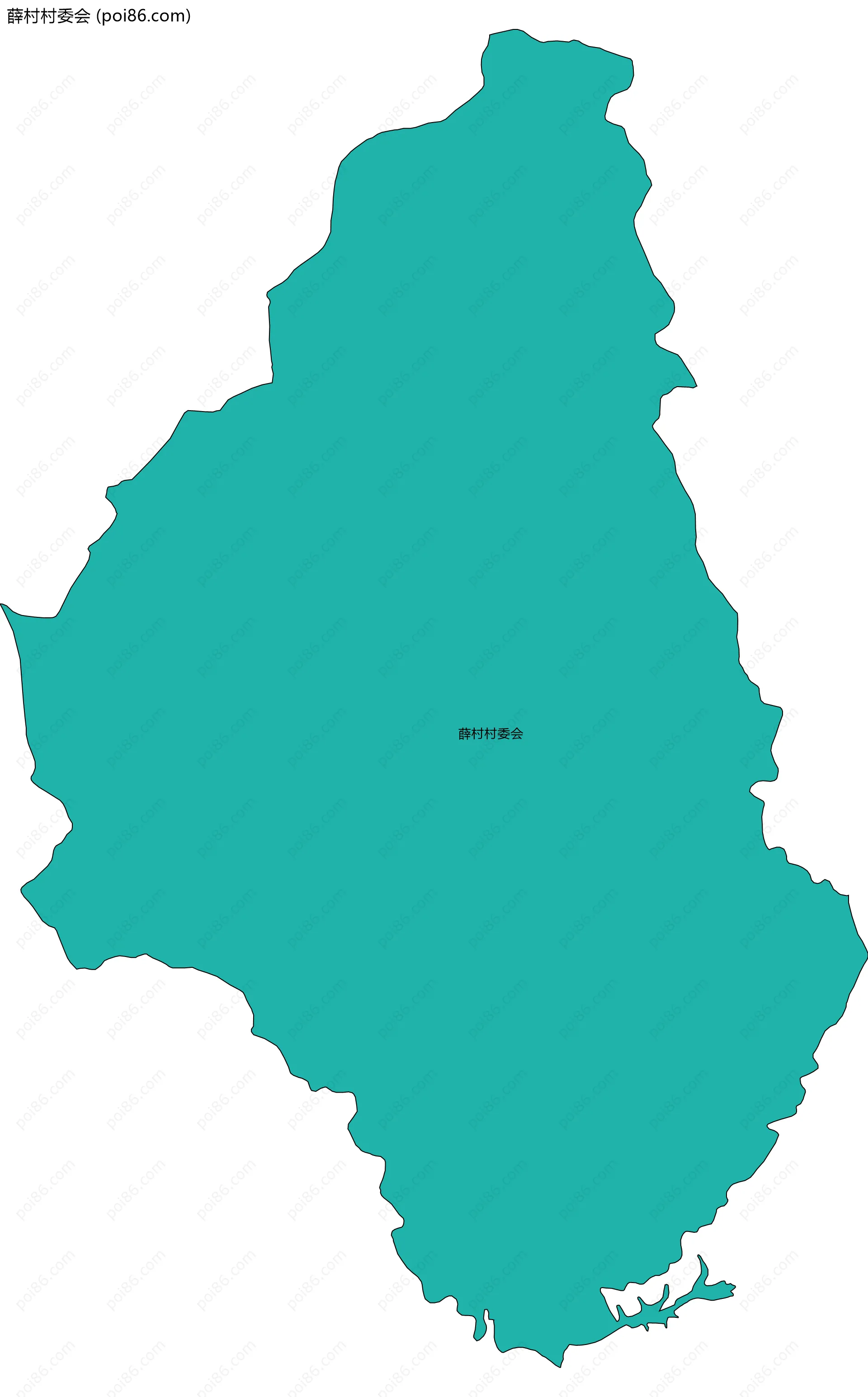 薛村村委会边界地图