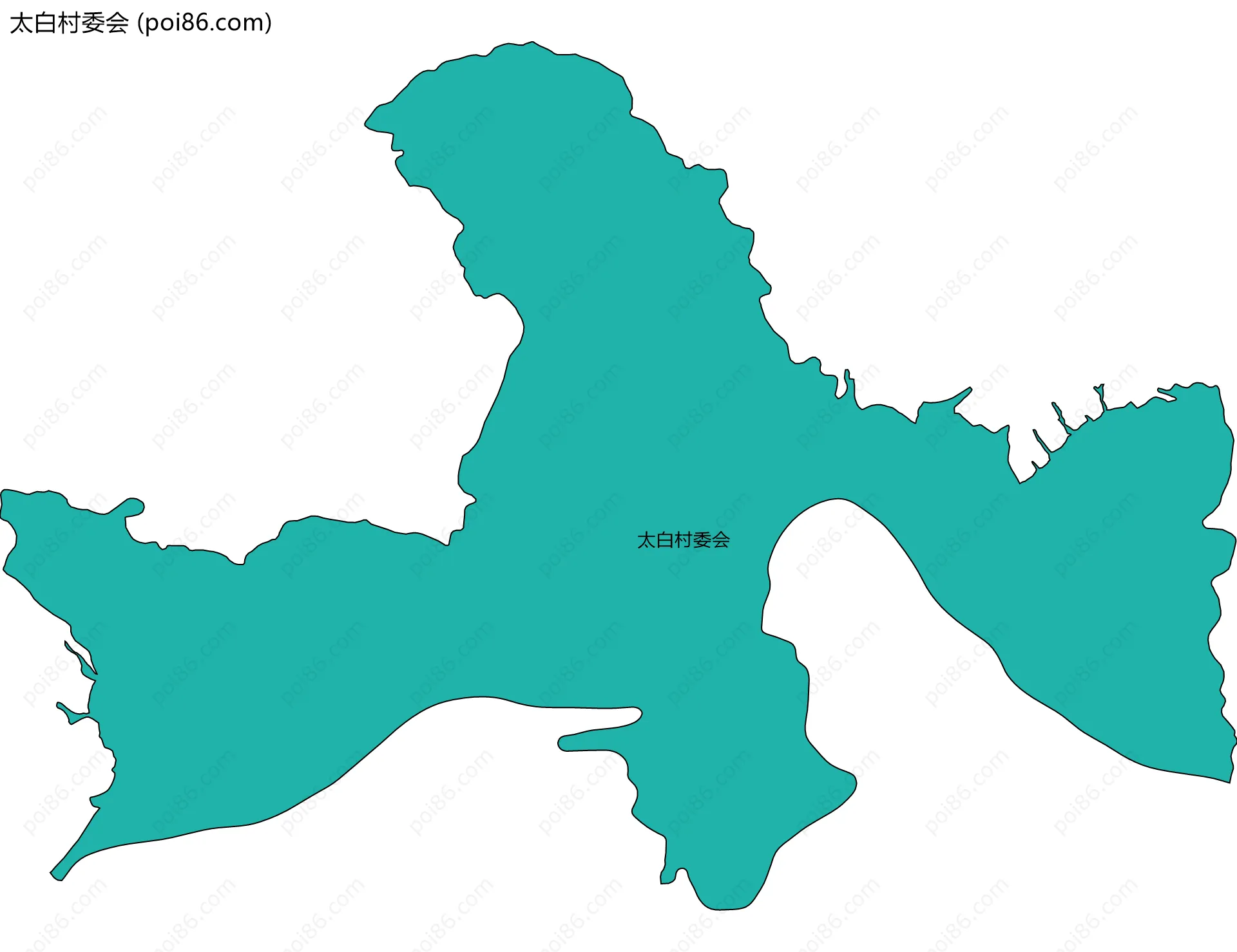 太白村委会边界地图