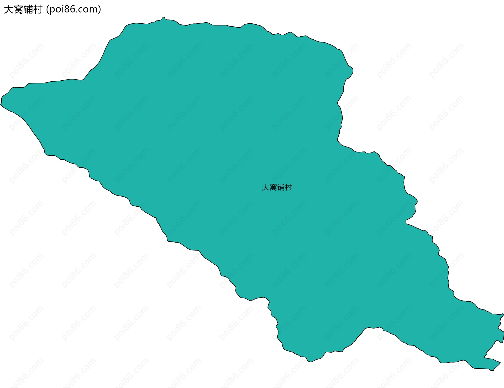 大窝铺村边界地图