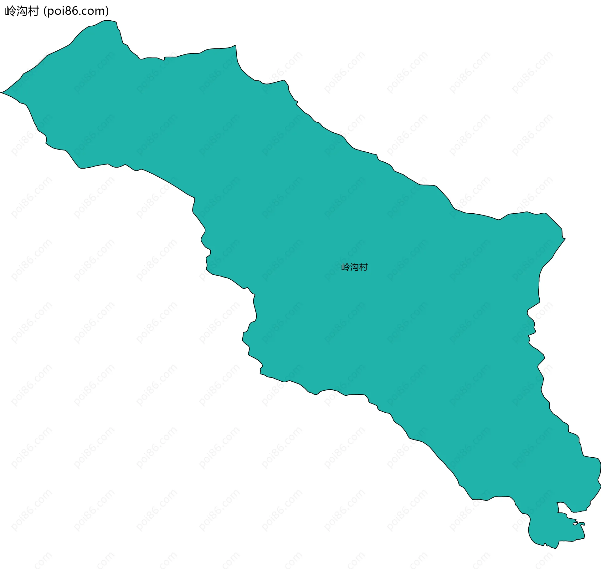 岭沟村边界地图