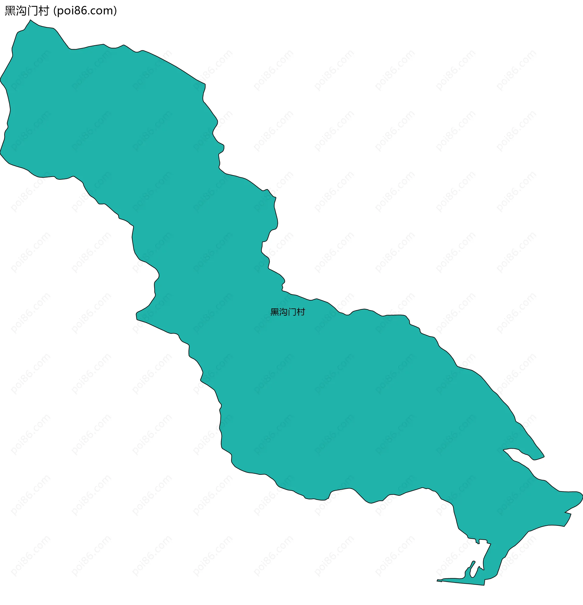 黑沟门村边界地图