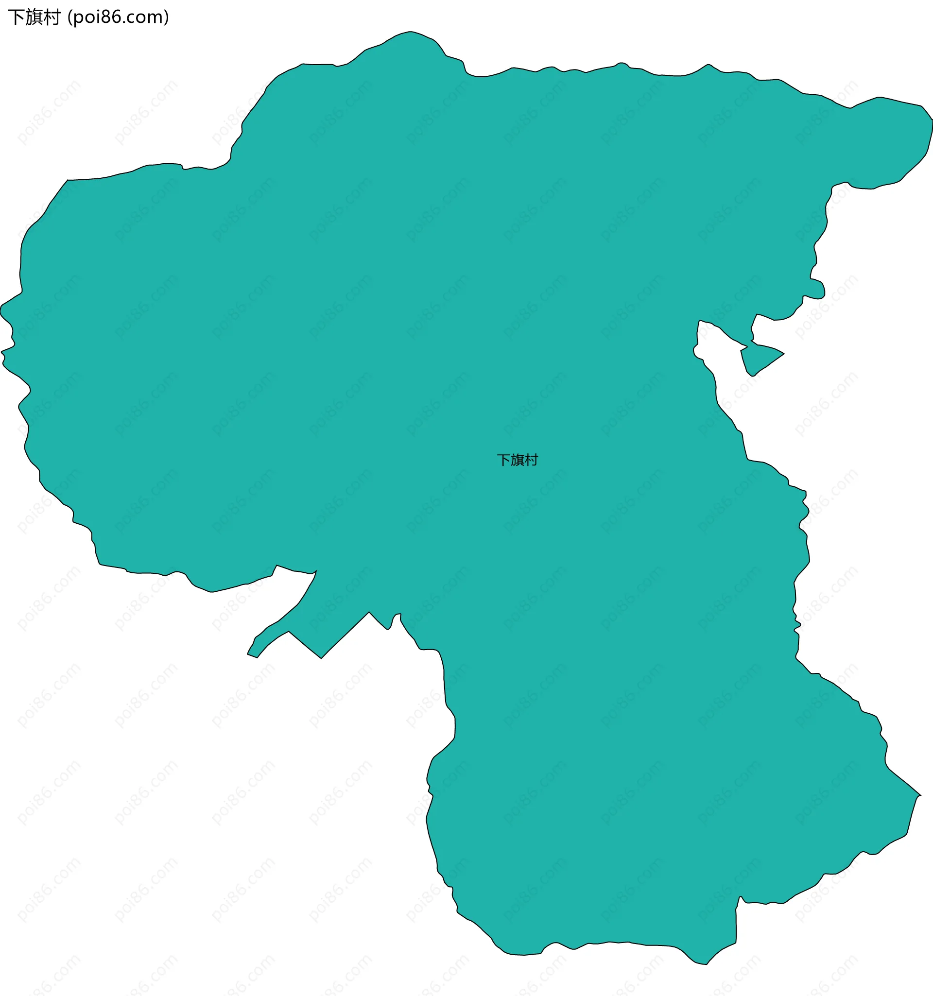 下旗村边界地图