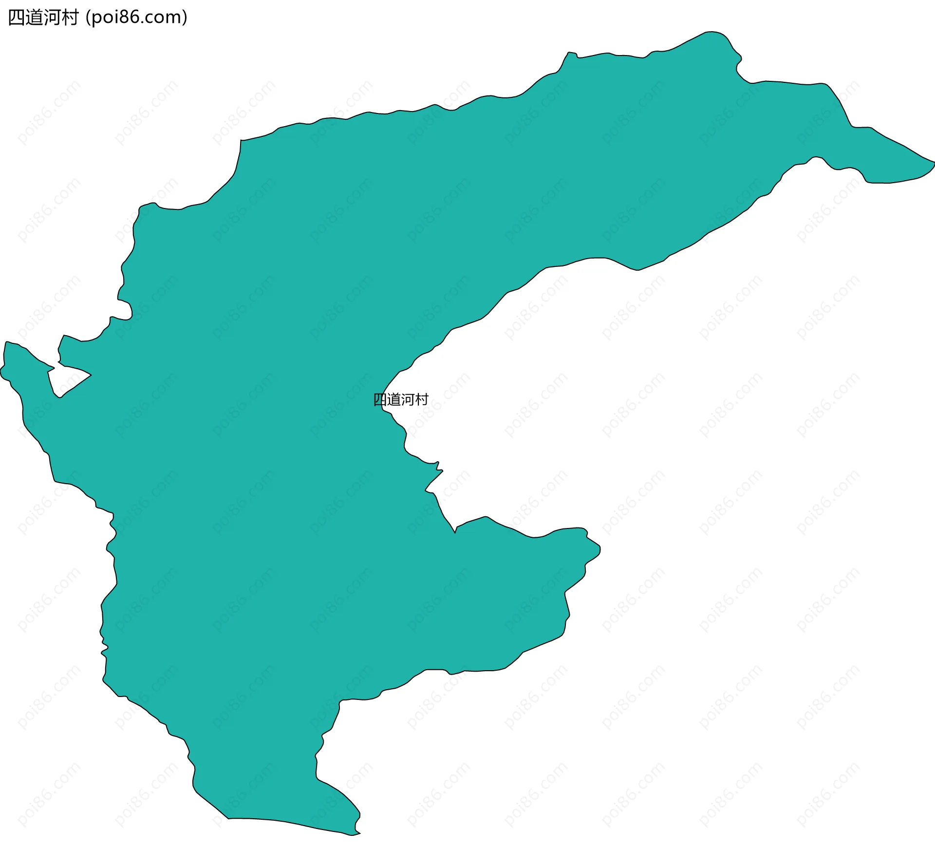 四道河村边界地图