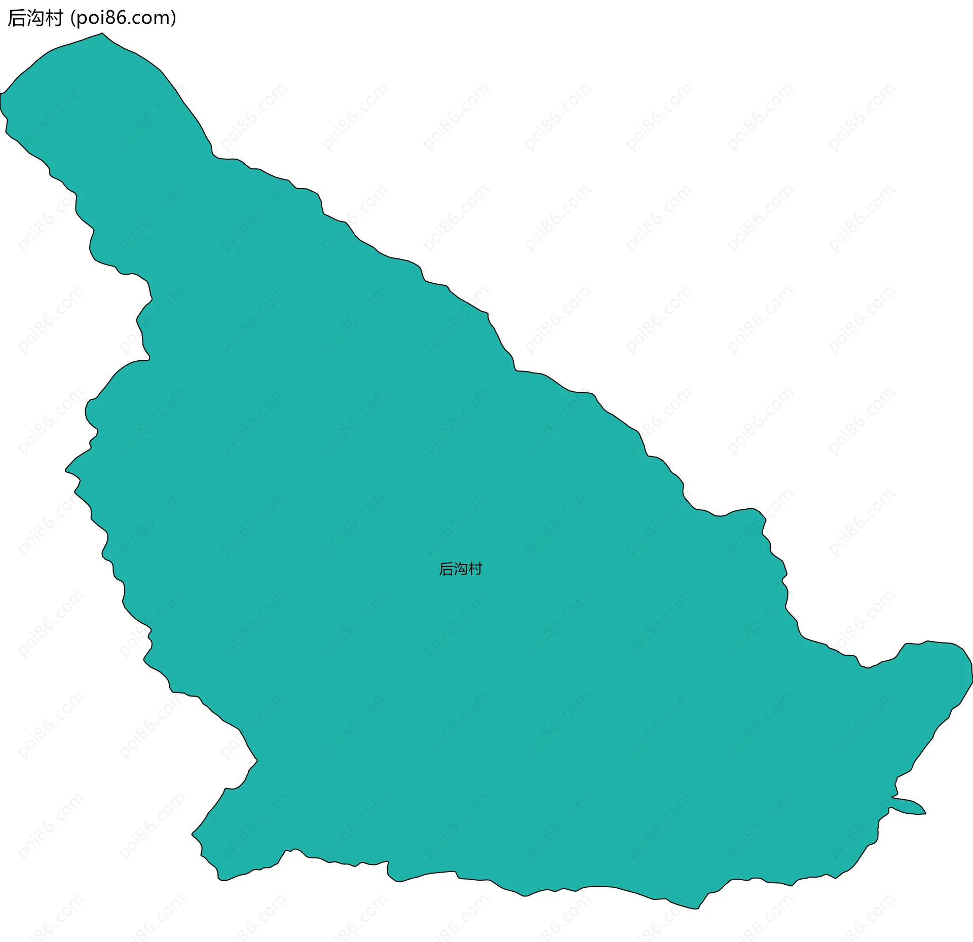 后沟村边界地图
