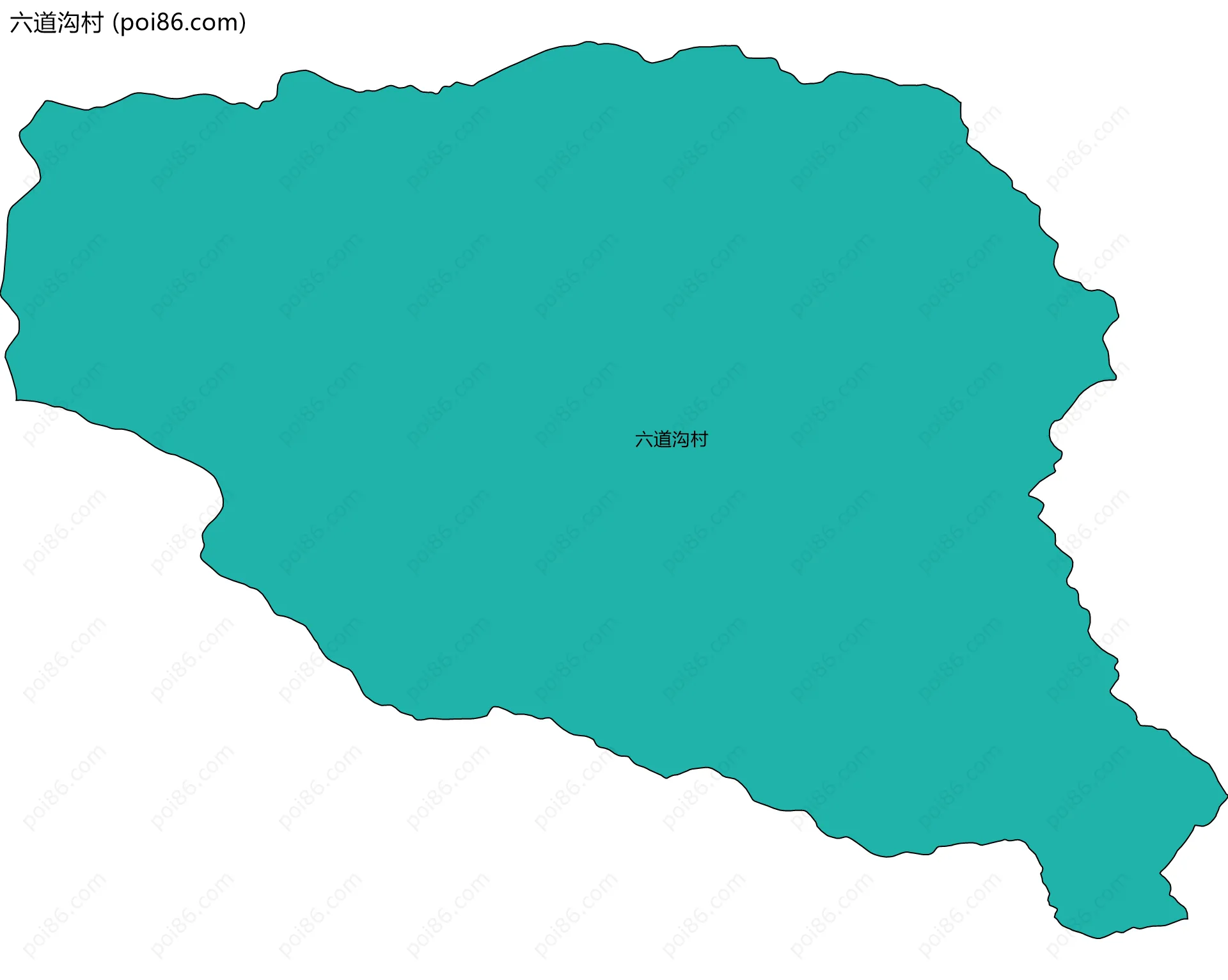 六道沟村边界地图